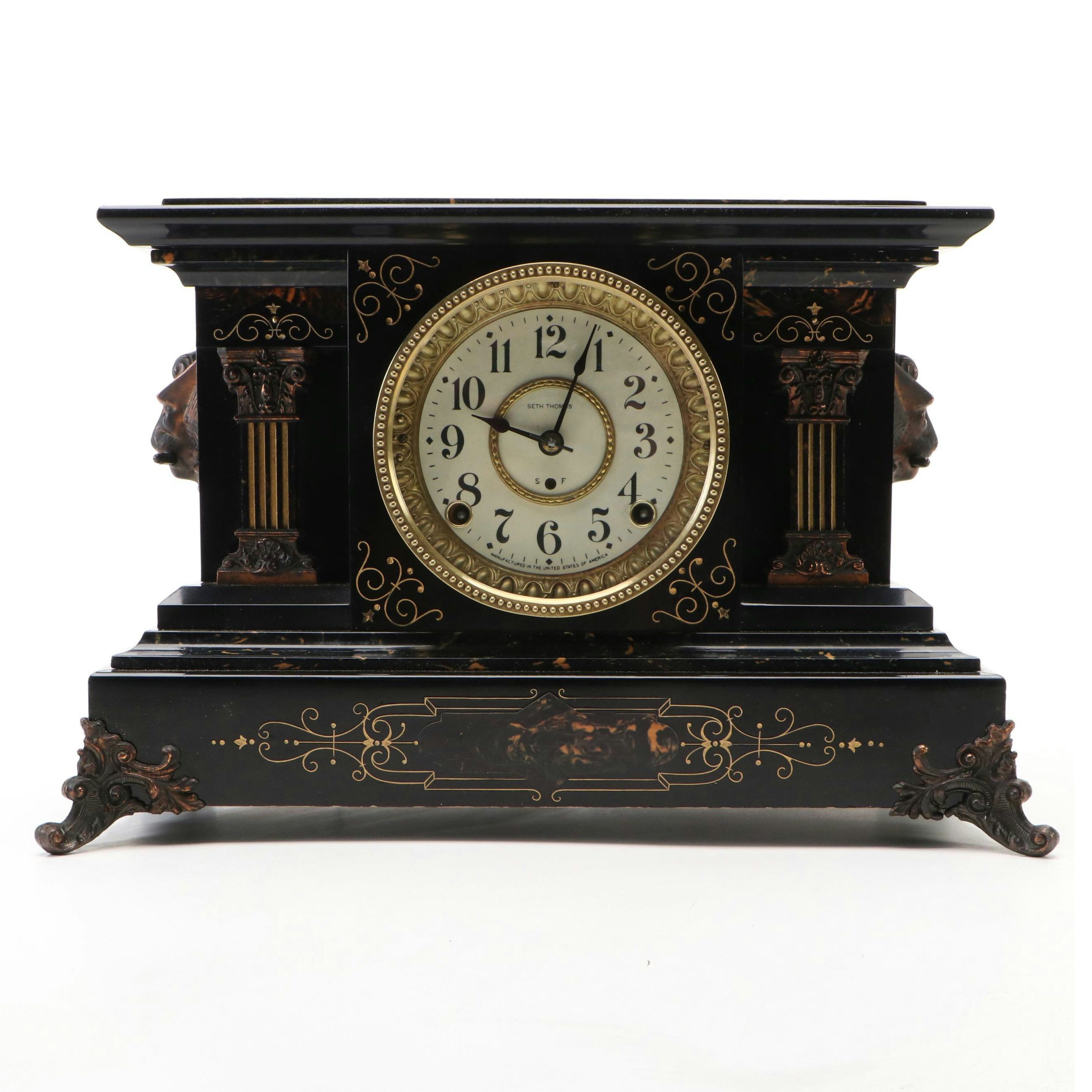 Seth Thomas Adamantine Mantel Clock, 1898