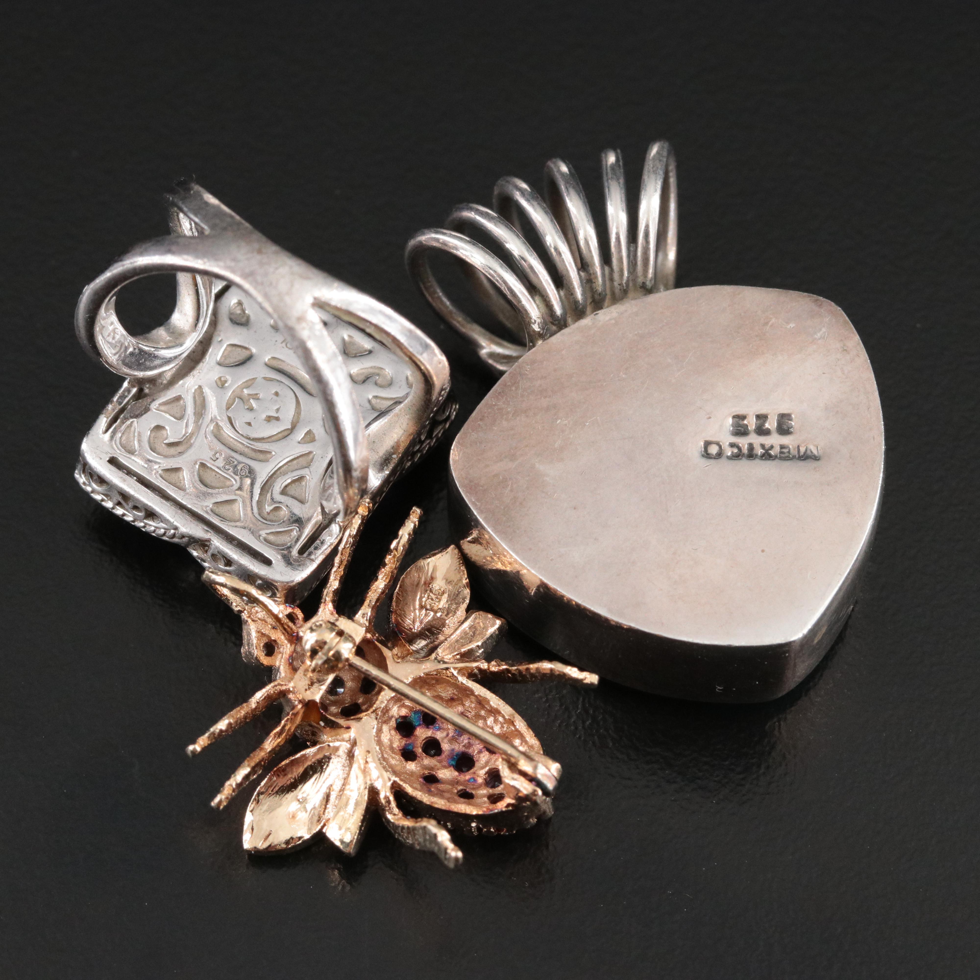 Sterling Gemstone Charriol Reversible Bracelet and Assorted Jewelry