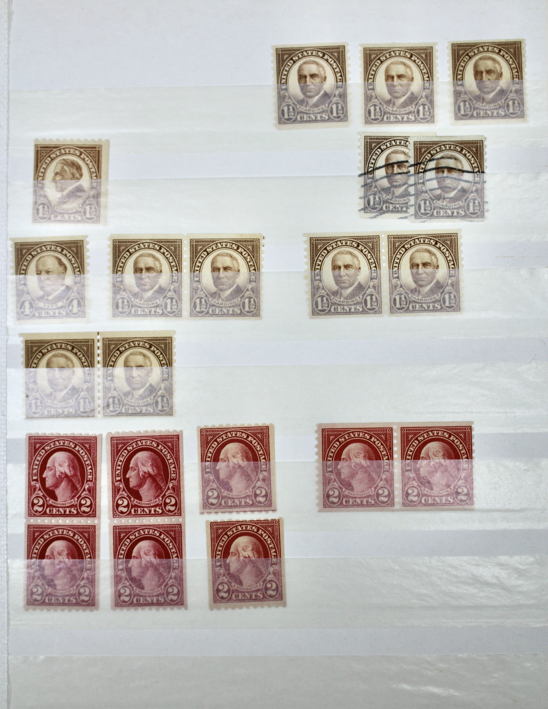 Dealer Stock Book of U.S. Postage Stamp Coils, Mint and Used