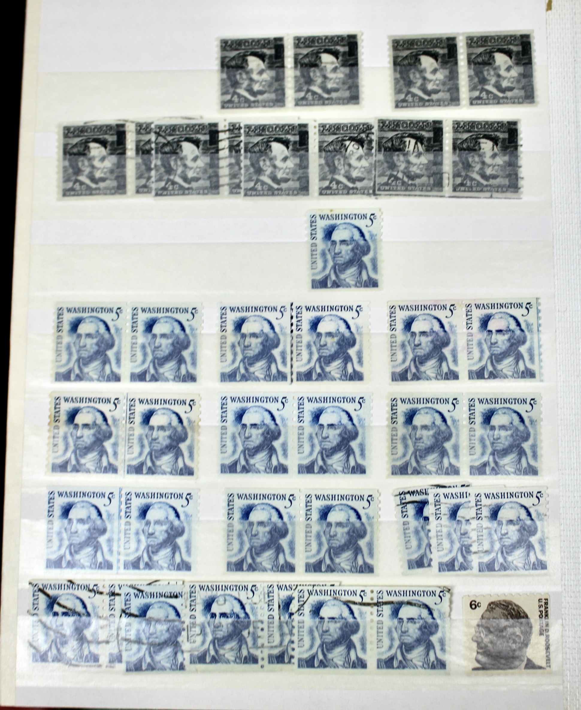 Dealer Stock Book of U.S. Postage Stamp Coils, Mint and Used