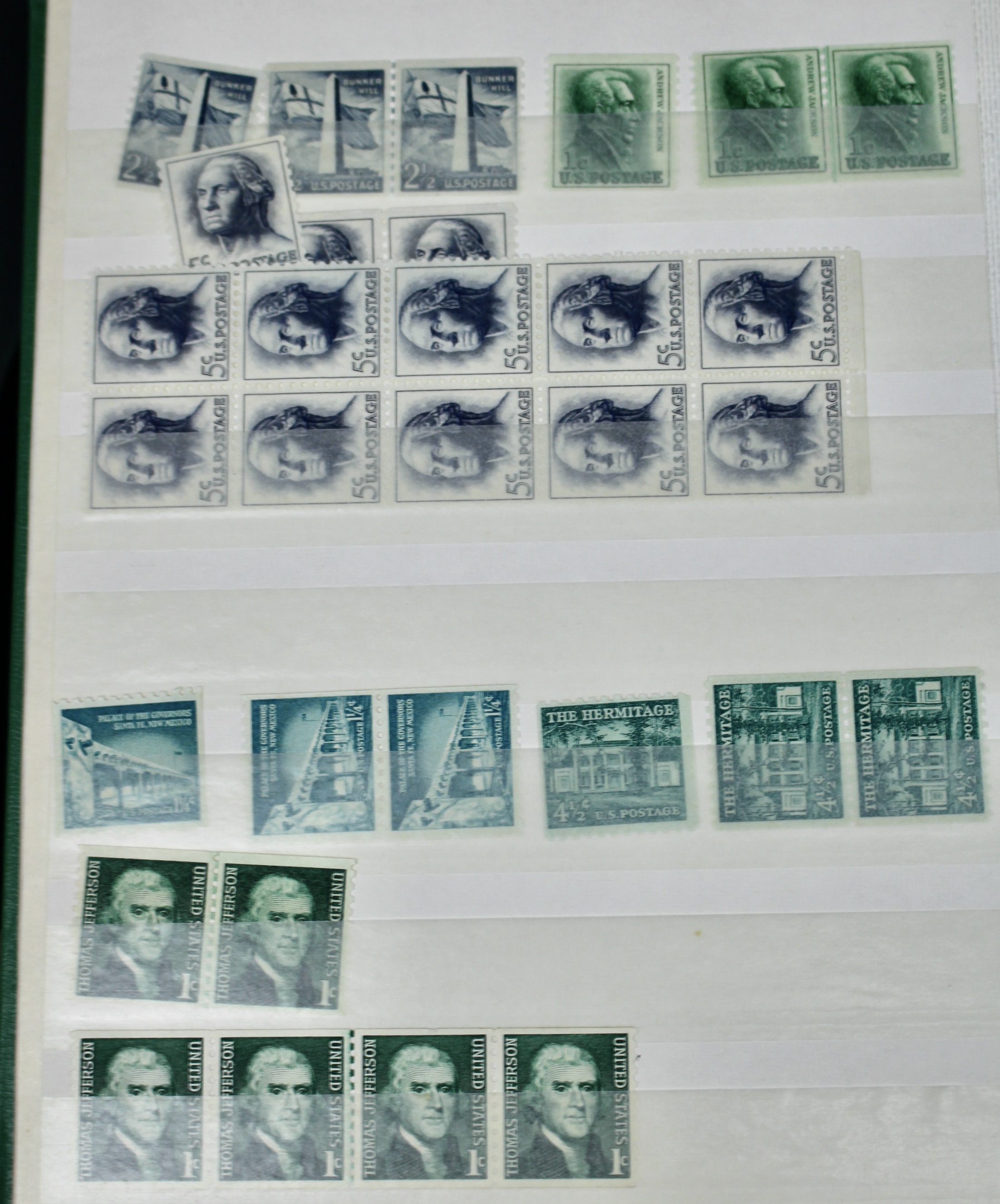 Dealer Stock Book of U.S. Postage Stamp Coils, Mint and Used