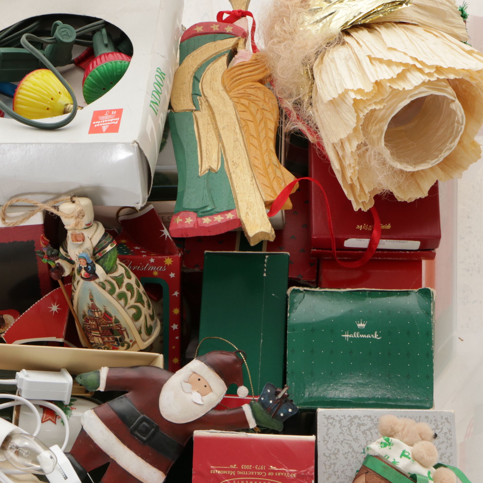 Christmas Indoor Bubble Lights, Electric Candles, Hand-Knit Ornaments & Decor