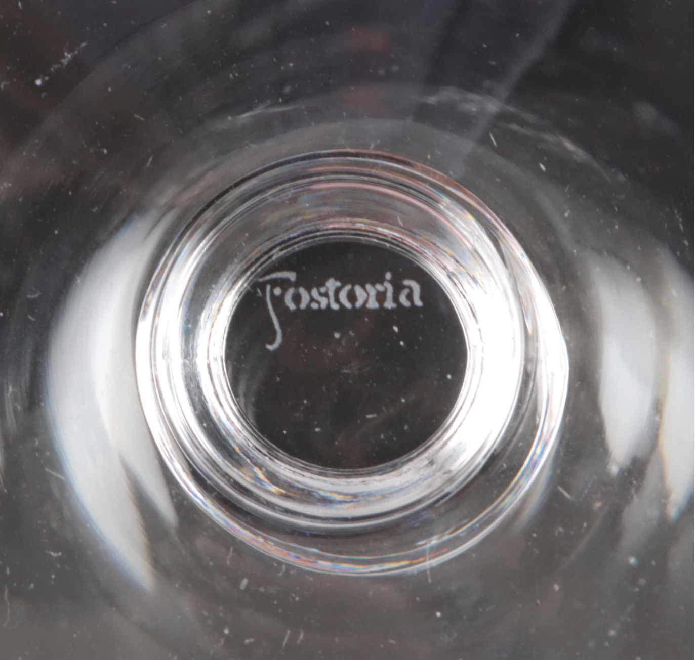 Fostoria "Rose" Glass Iced Tea and Juice Glasses