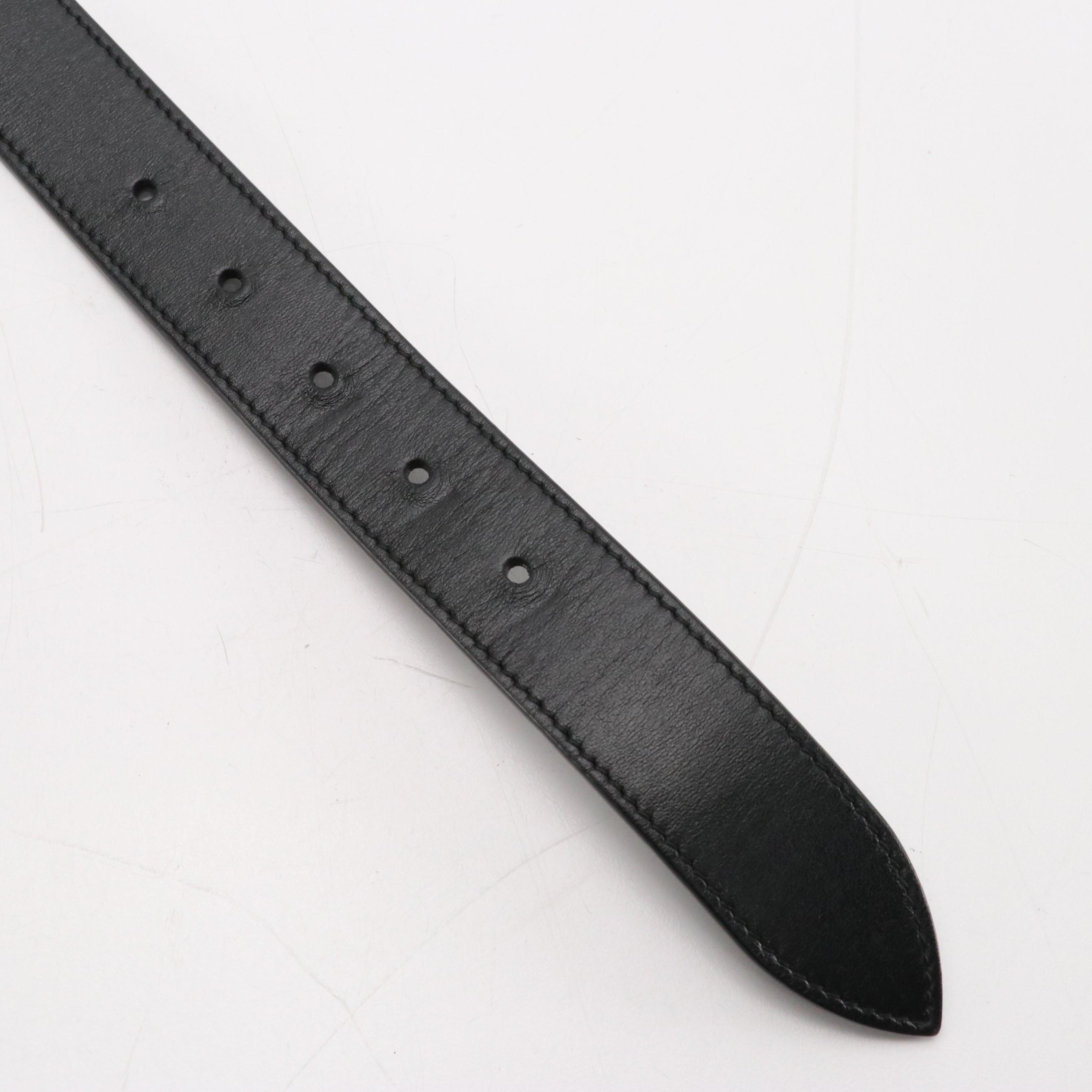 Gucci GG Marmont Belt in Black Calfskin Leather