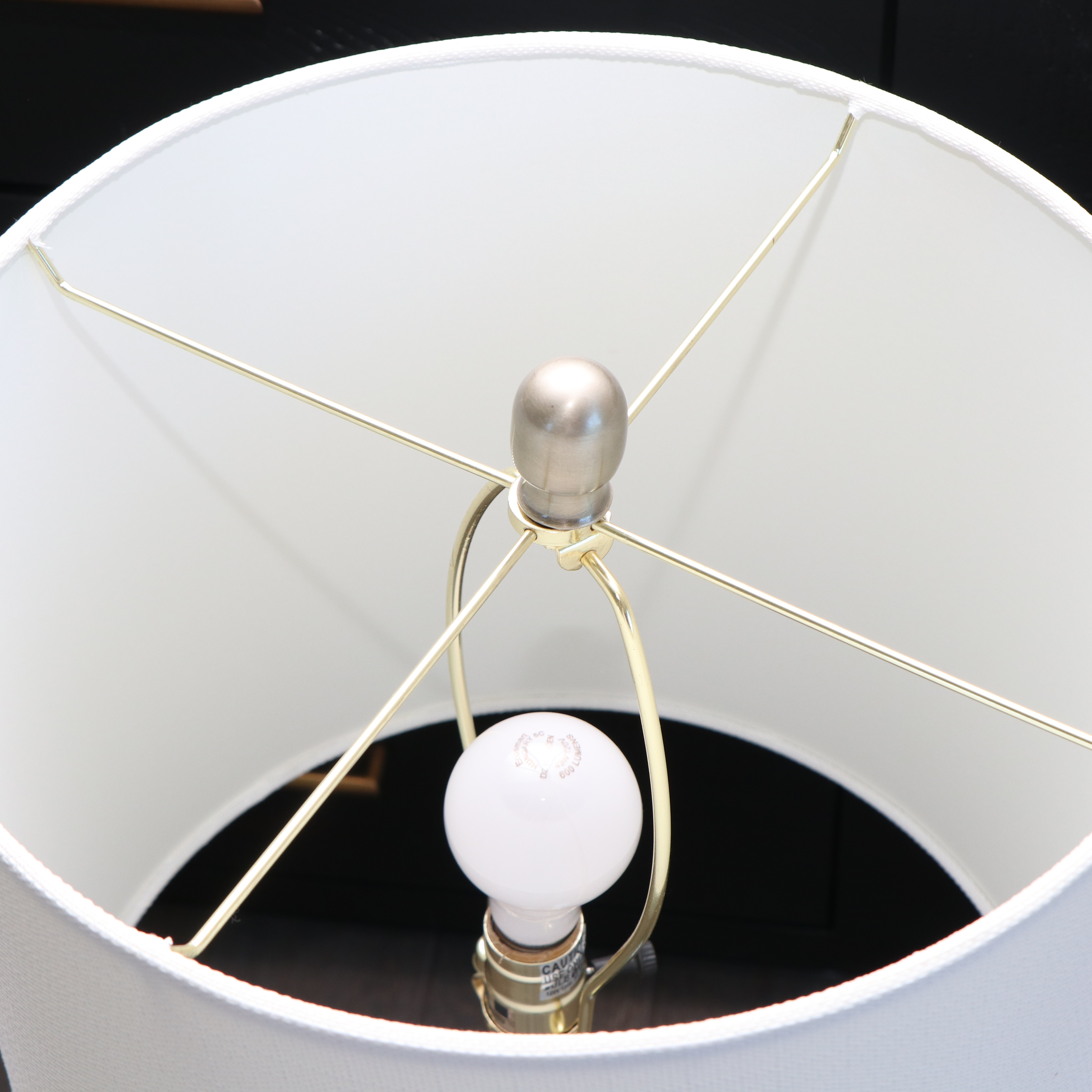 Stylecraft "Rochford" Textured Glass Table Lamp, Surya "Emily" Vases, and Décor