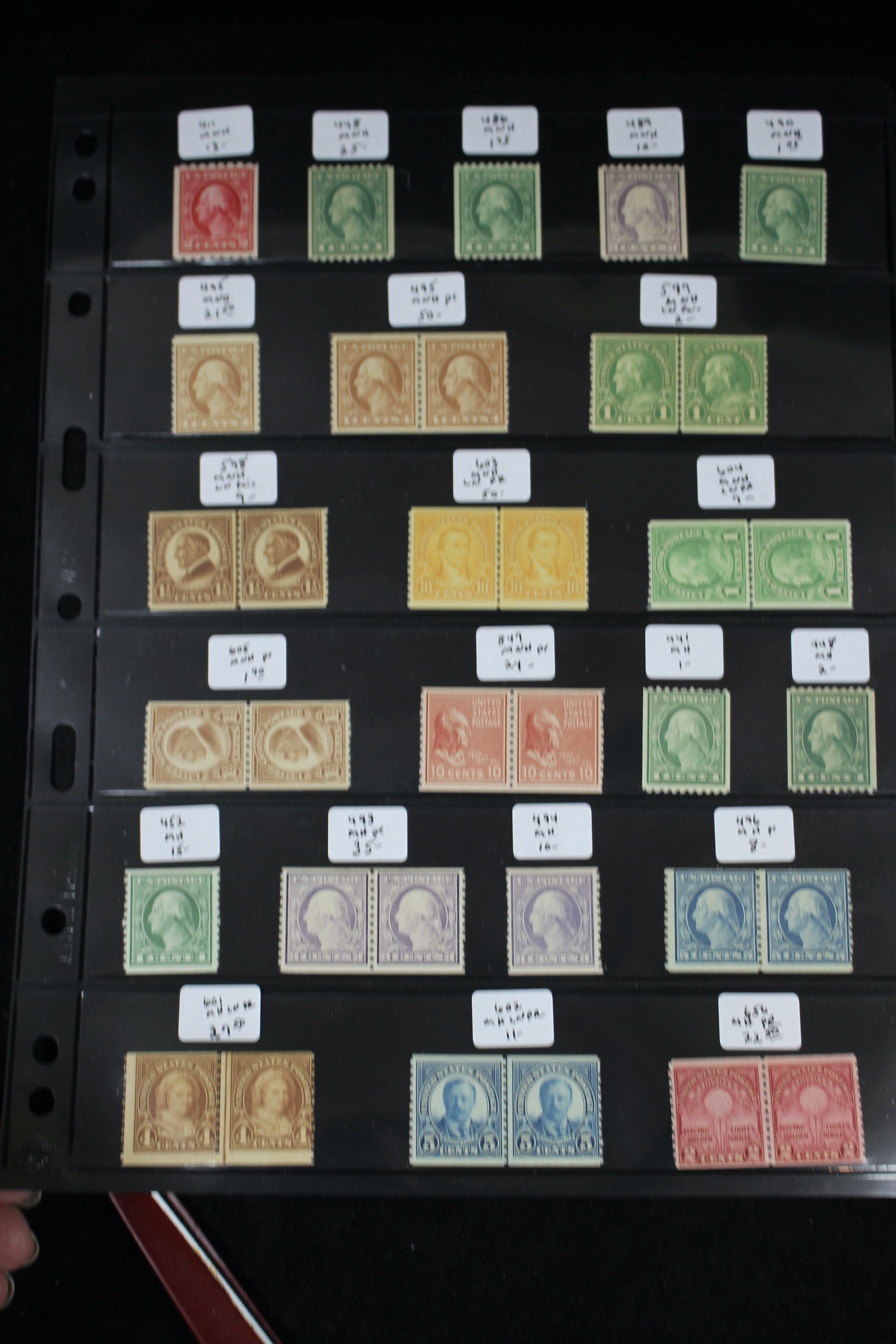 Mint Condition Collection of U.S. Coil Stamps