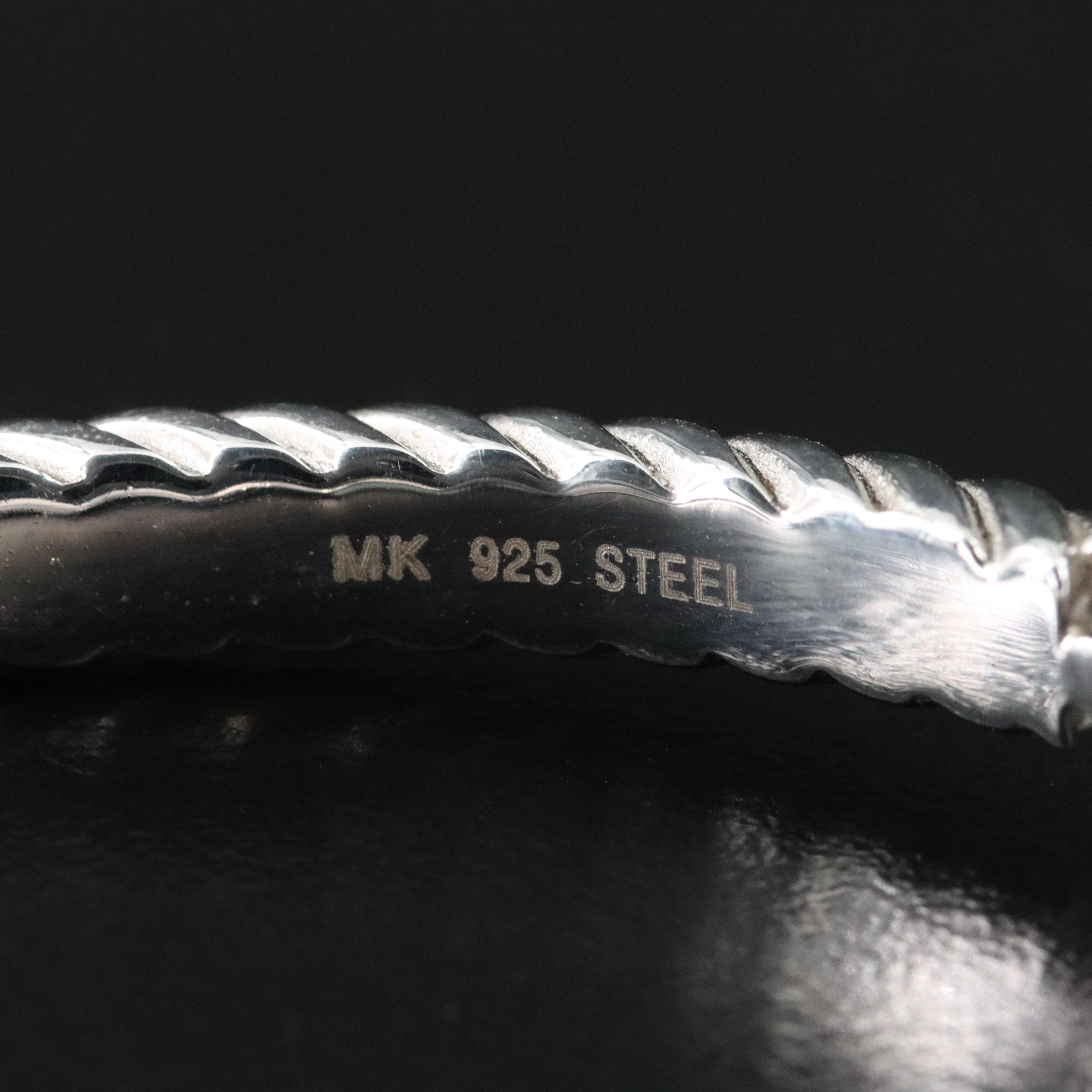 Sterling Amethyst and Diamond Bangle