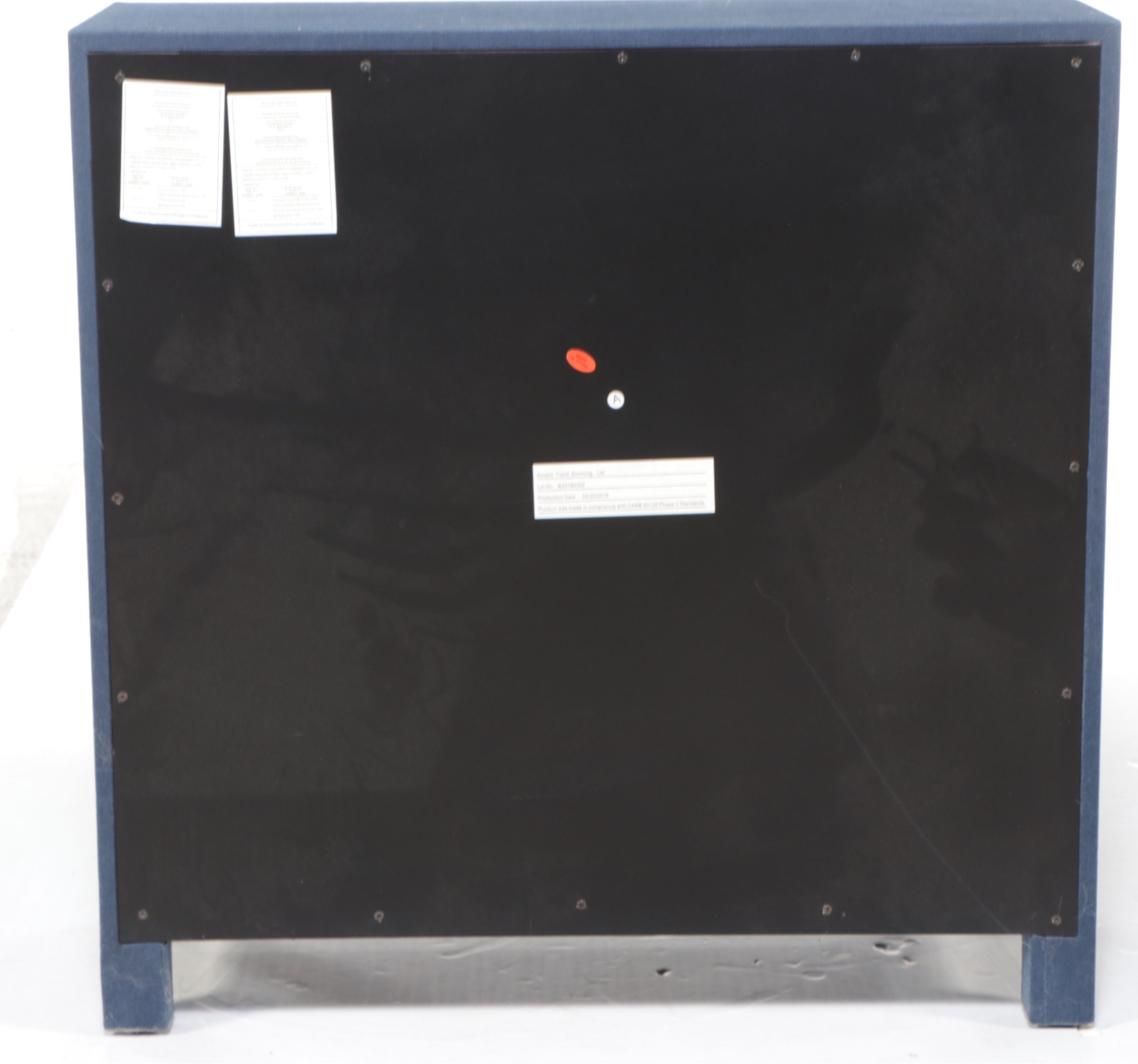 Contemporary Denim Veneered Accent Cabinet