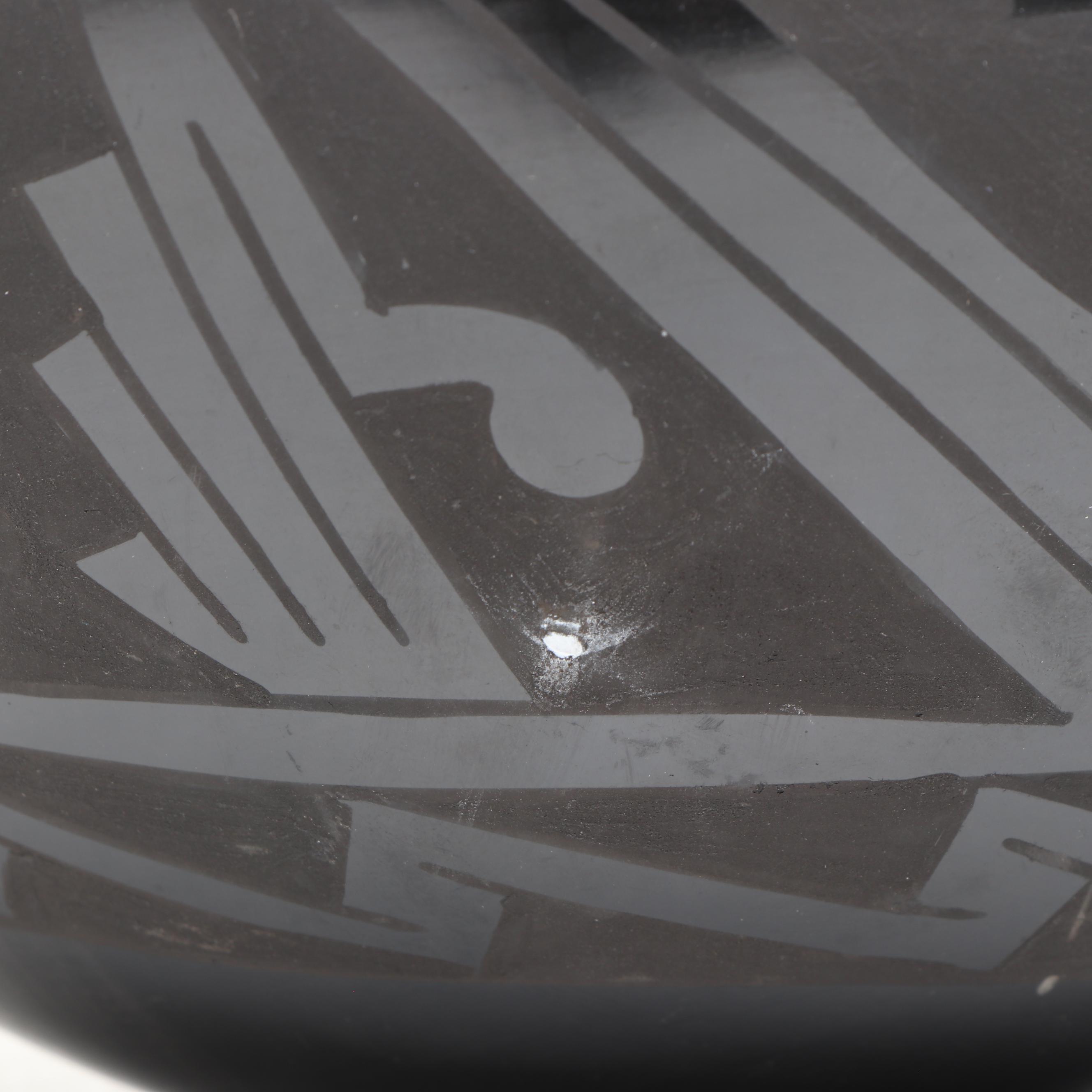 Silvia Silveira Blackware Pottery Vase and Armando Rodriguez Seed Bowl