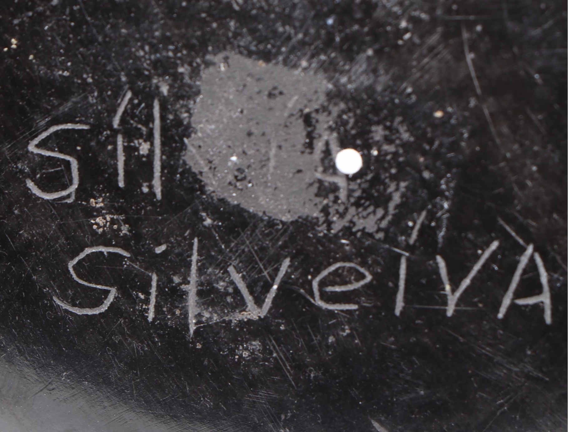 Silvia Silveira Blackware Pottery Vase and Armando Rodriguez Seed Bowl