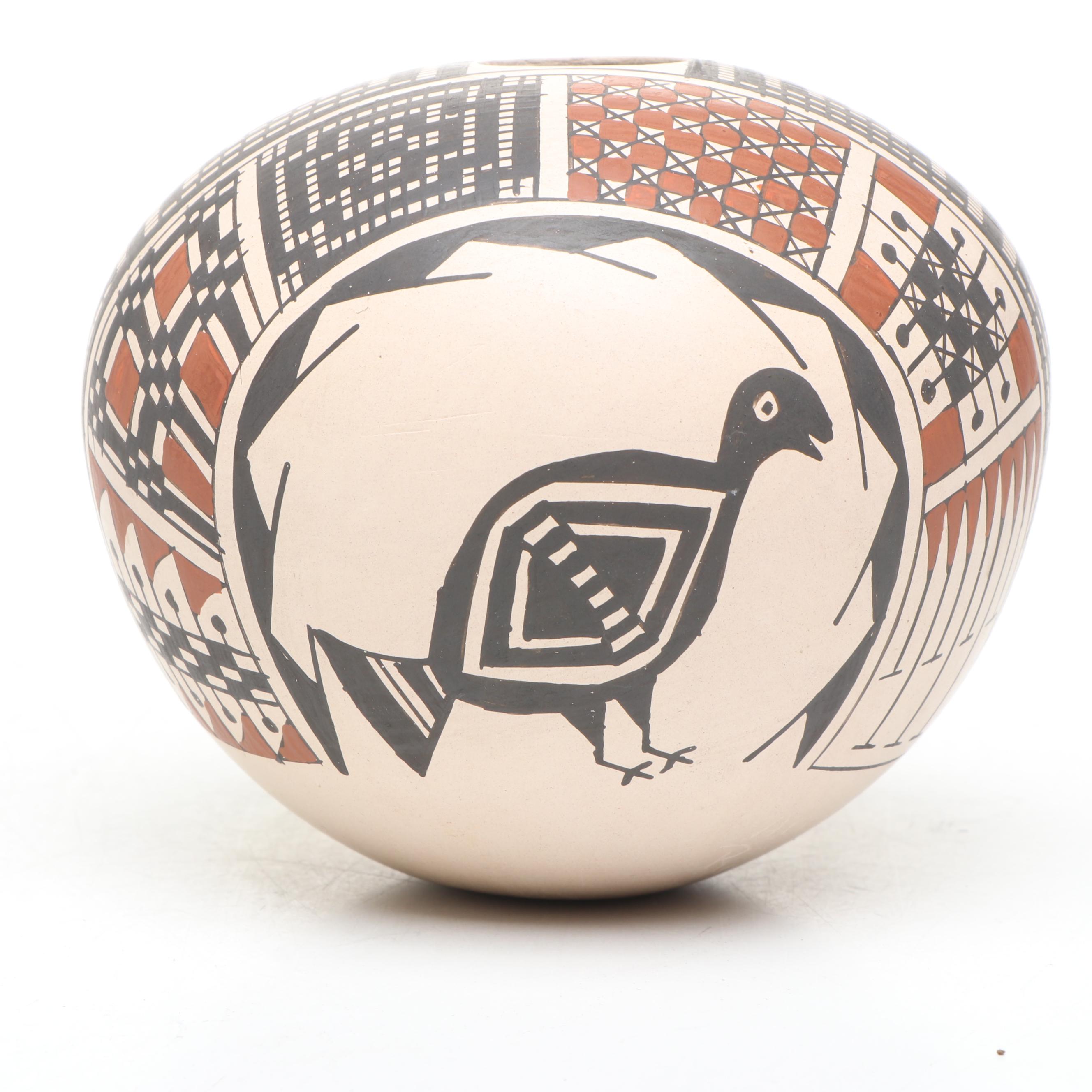 Silvia Silveira Blackware Pottery Vase and Armando Rodriguez Seed Bowl