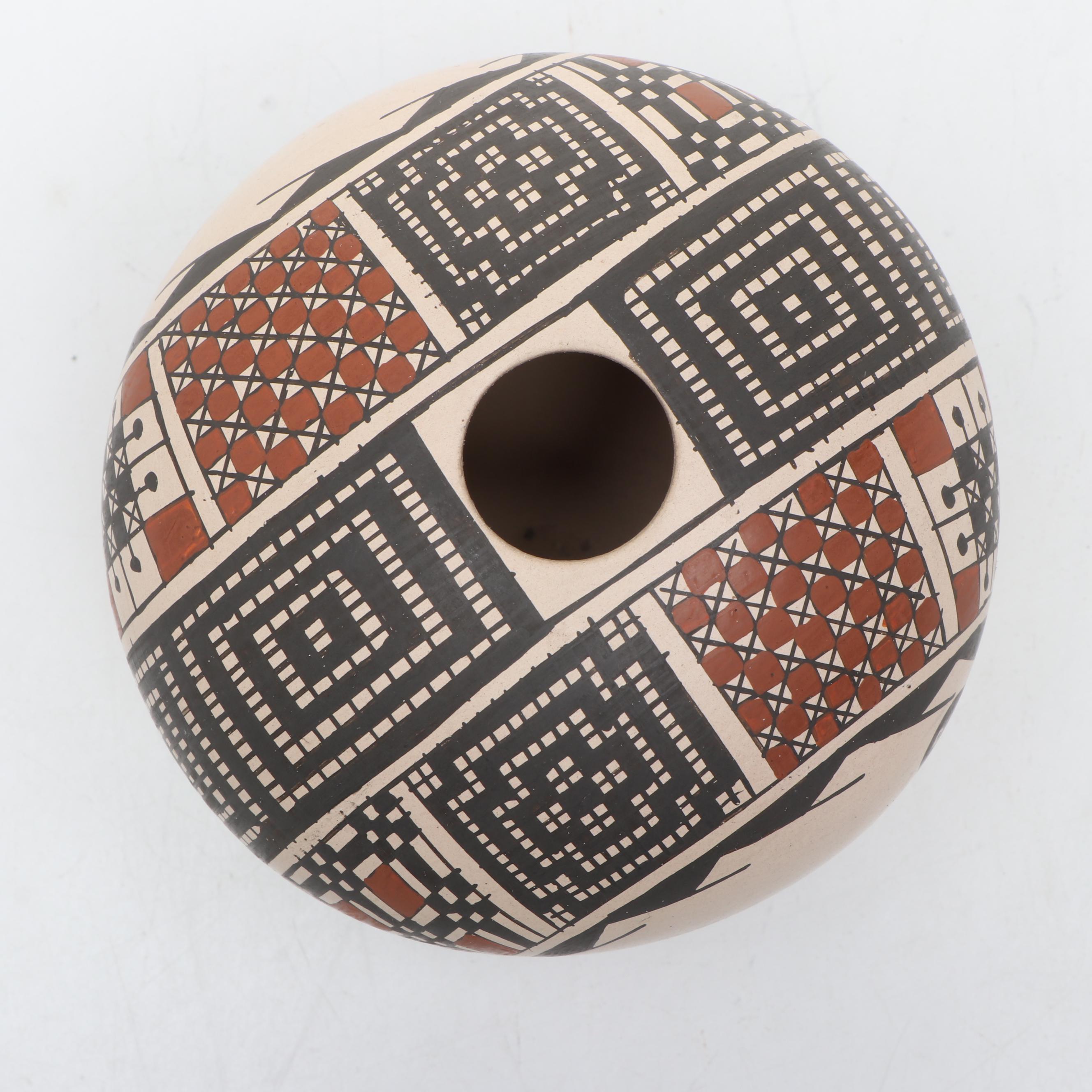 Silvia Silveira Blackware Pottery Vase and Armando Rodriguez Seed Bowl