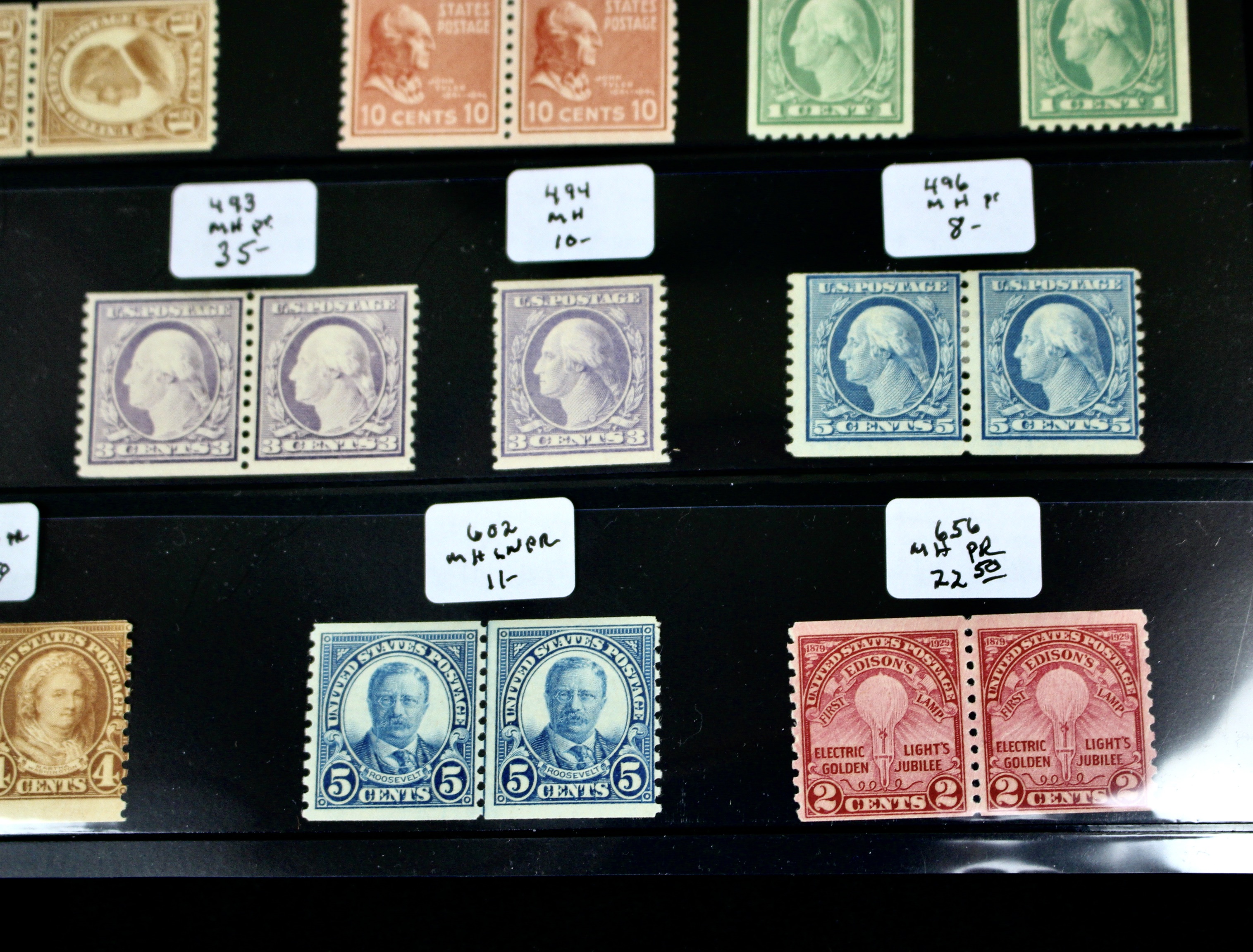 Mint Condition Collection of U.S. Coil Stamps