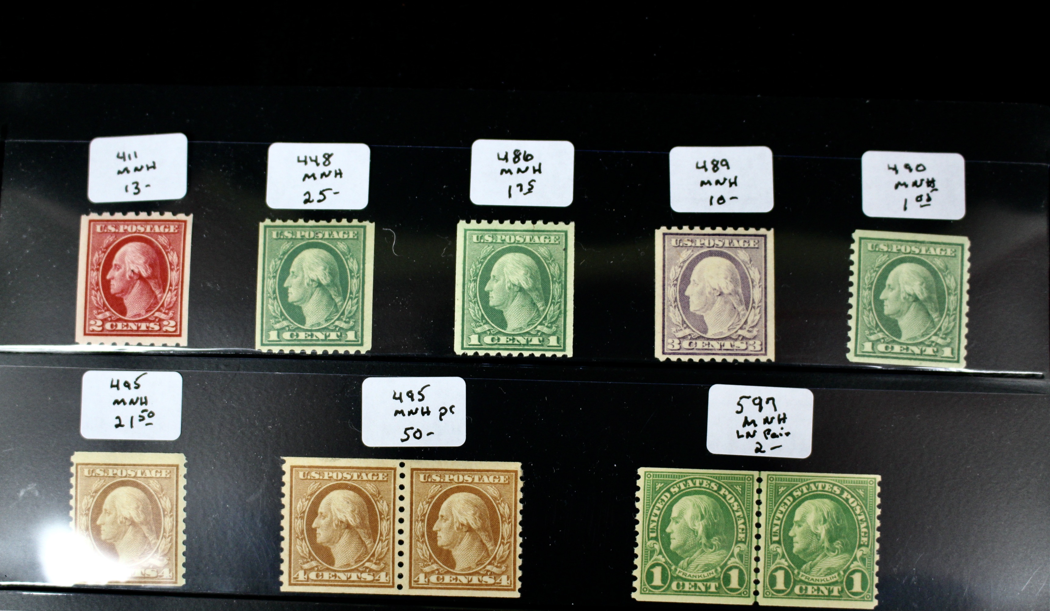 Mint Condition Collection of U.S. Coil Stamps