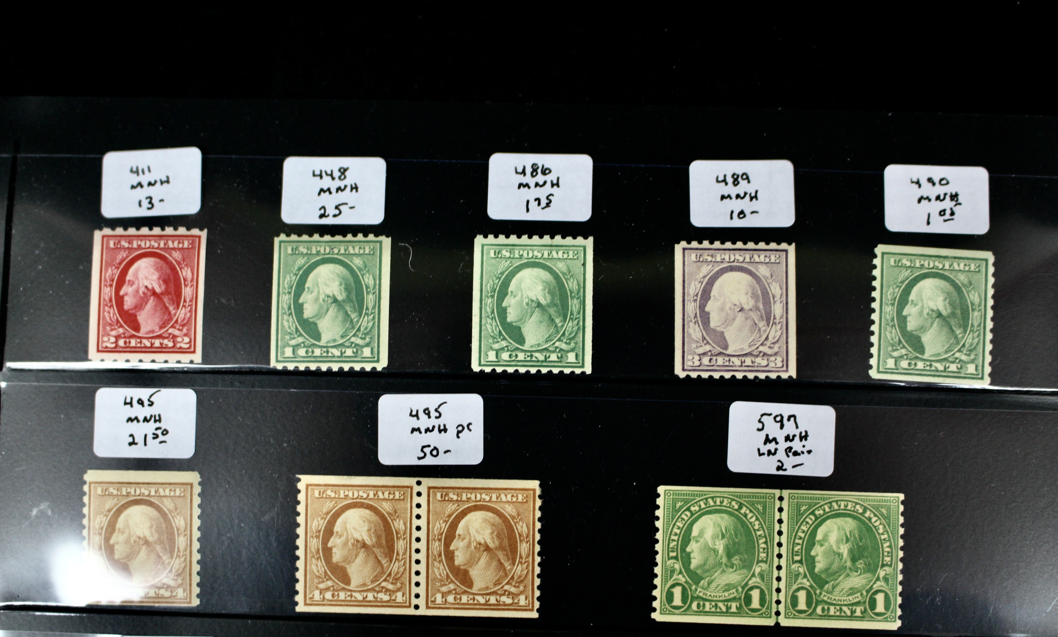 Mint Condition Collection of U.S. Coil Stamps