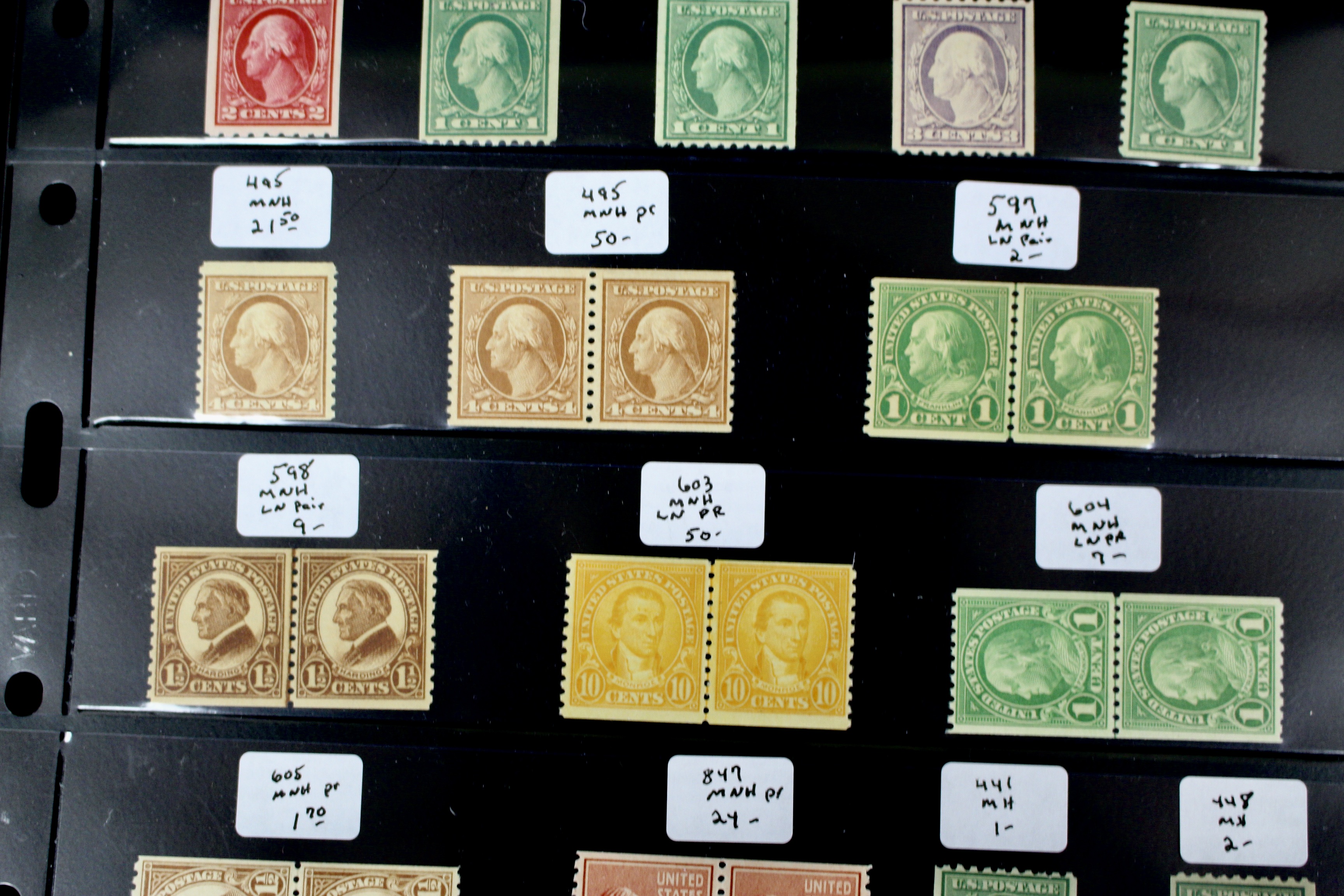 Mint Condition Collection of U.S. Coil Stamps
