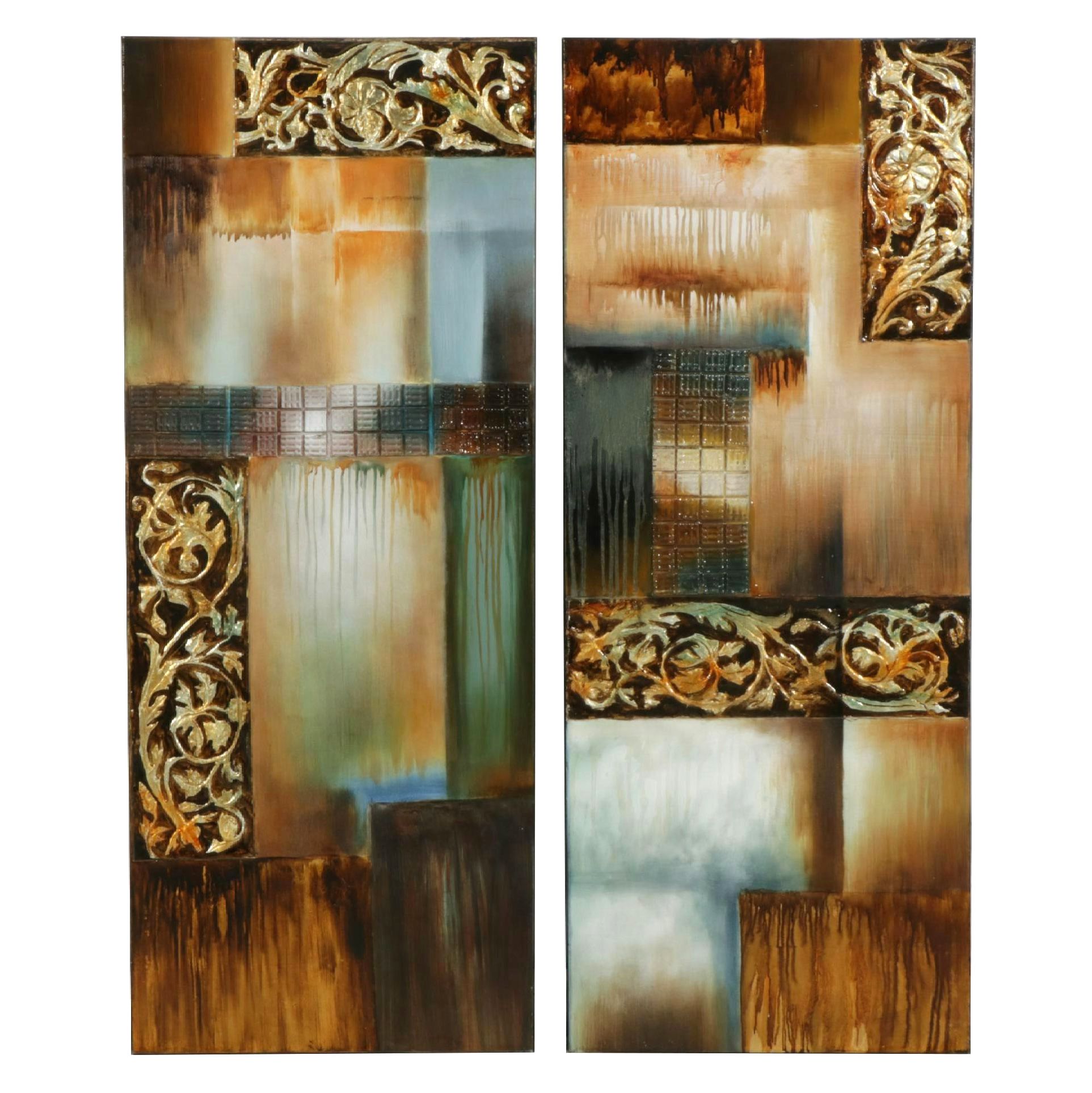 Abstract Oil Diptych, 21st Century