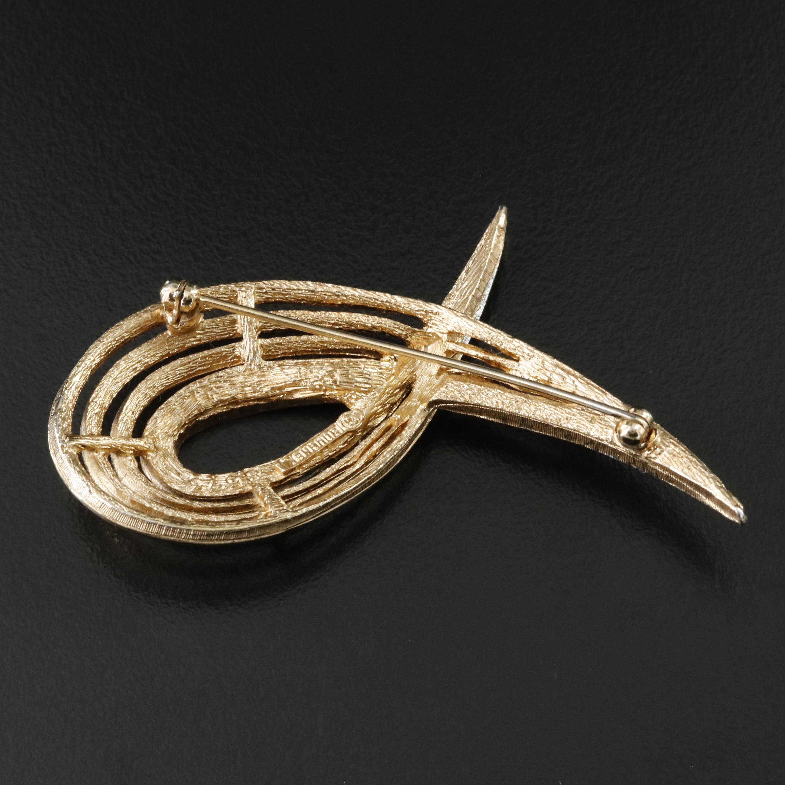 Boucher Rhinestone Loop Brooch