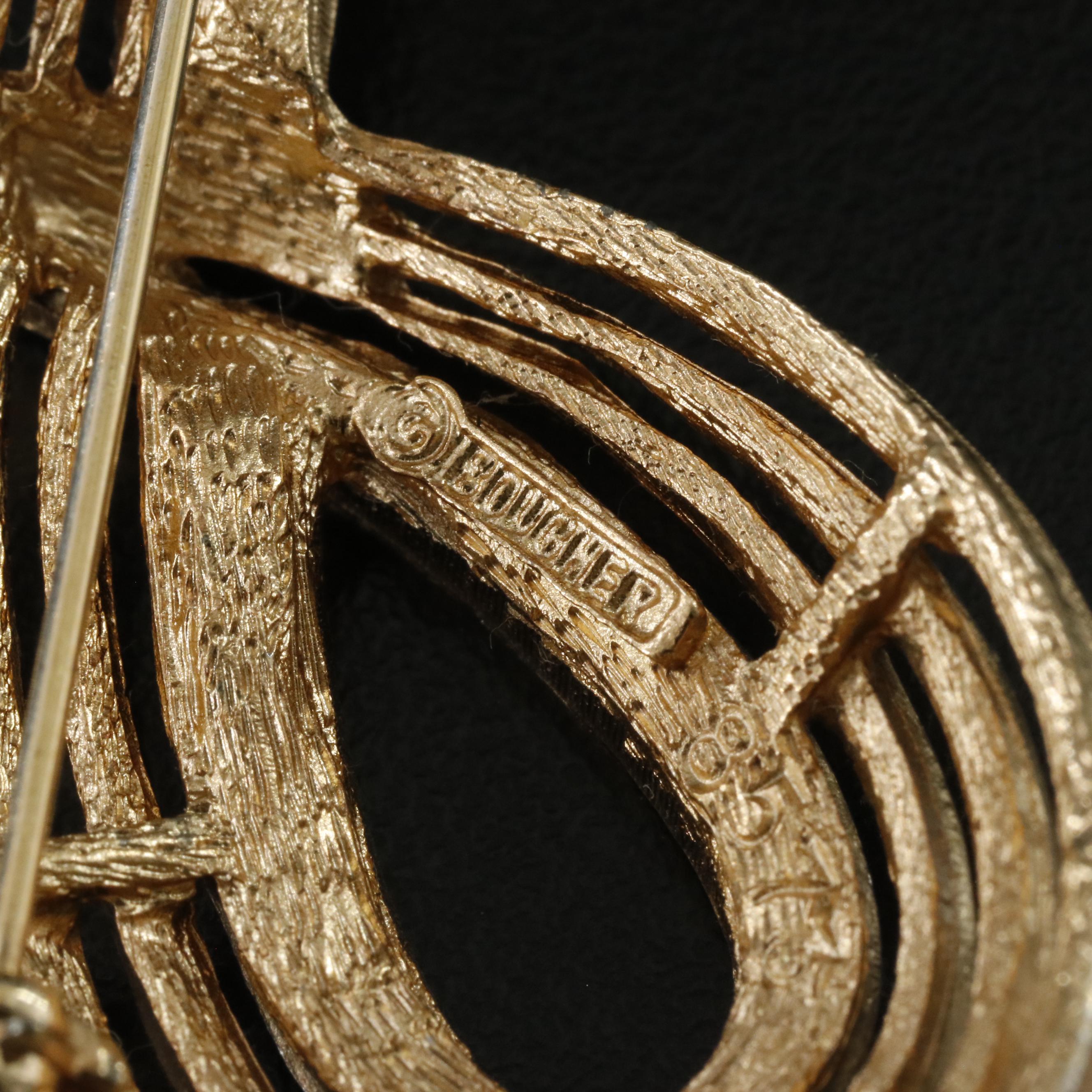 Boucher Rhinestone Loop Brooch