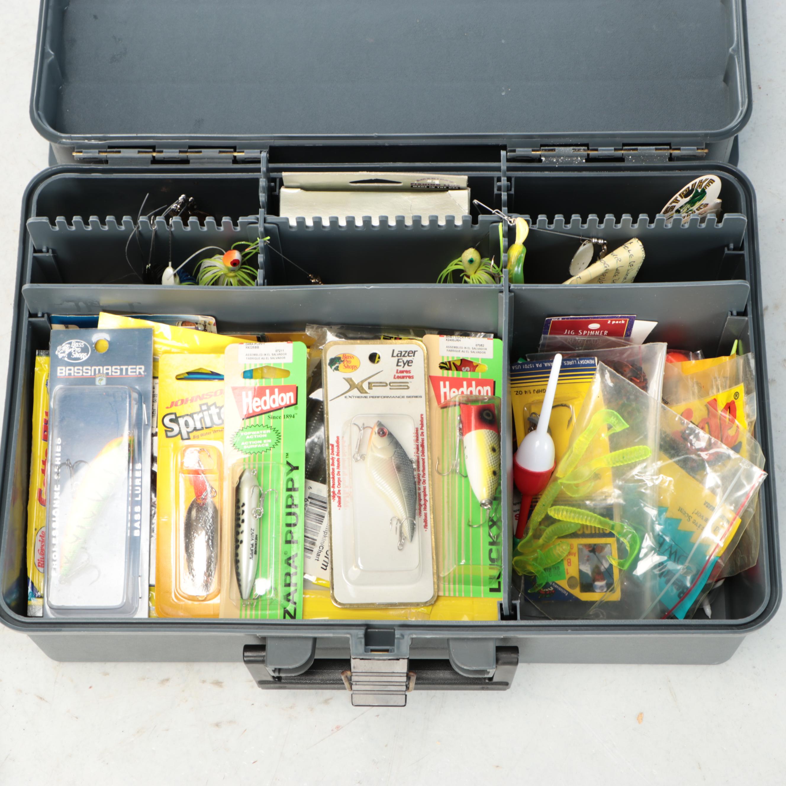 Shakespeare and Other Fishing Rods with Tackle Box and More Gear