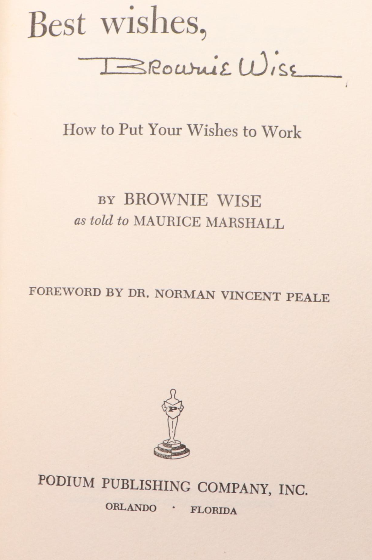 "Best Wishes, Brownie Wise: How to Put Your Wishes to Work," 1957
