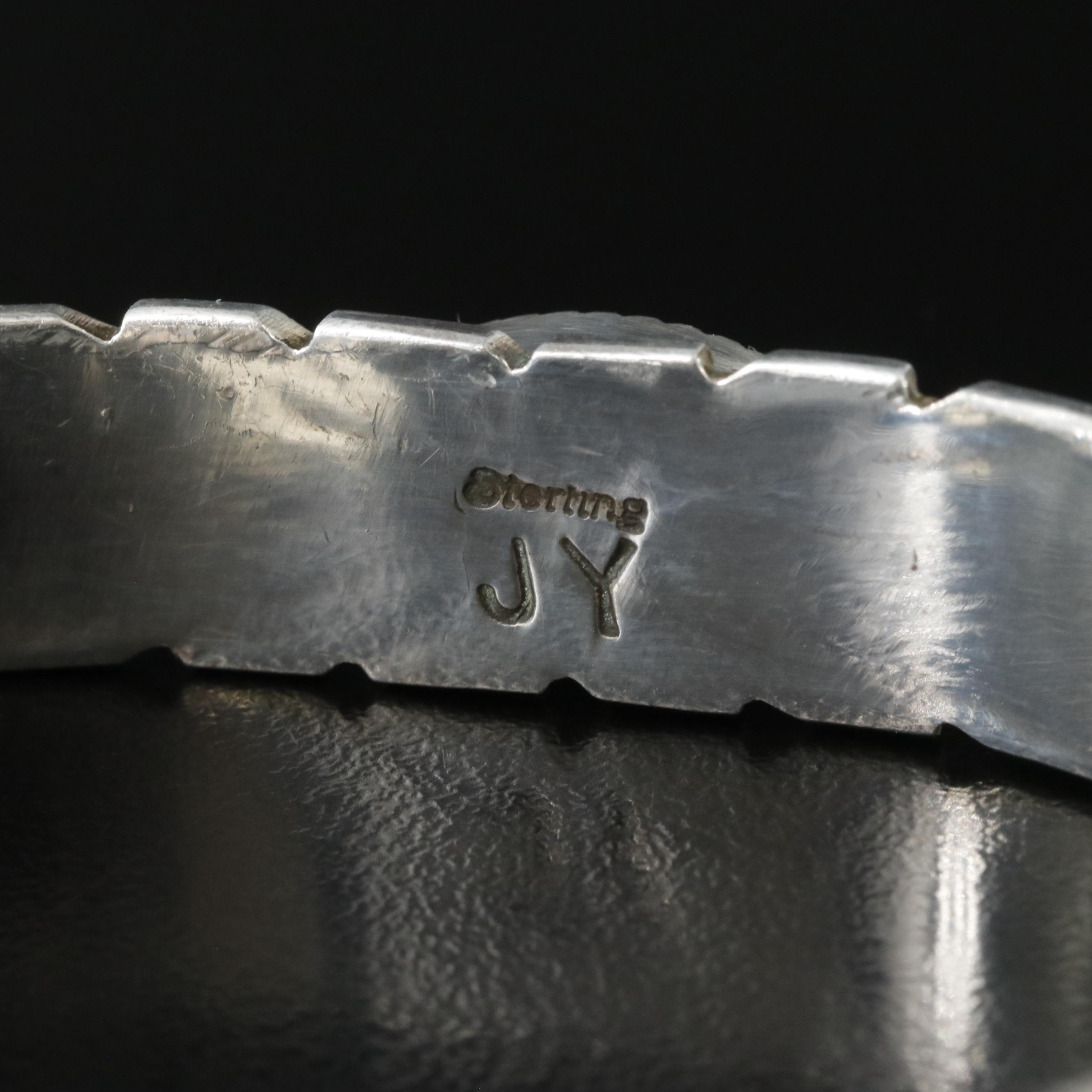 Jimmy Yazzie Navajo Diné Sterling Turquoise Cuff Bracelet