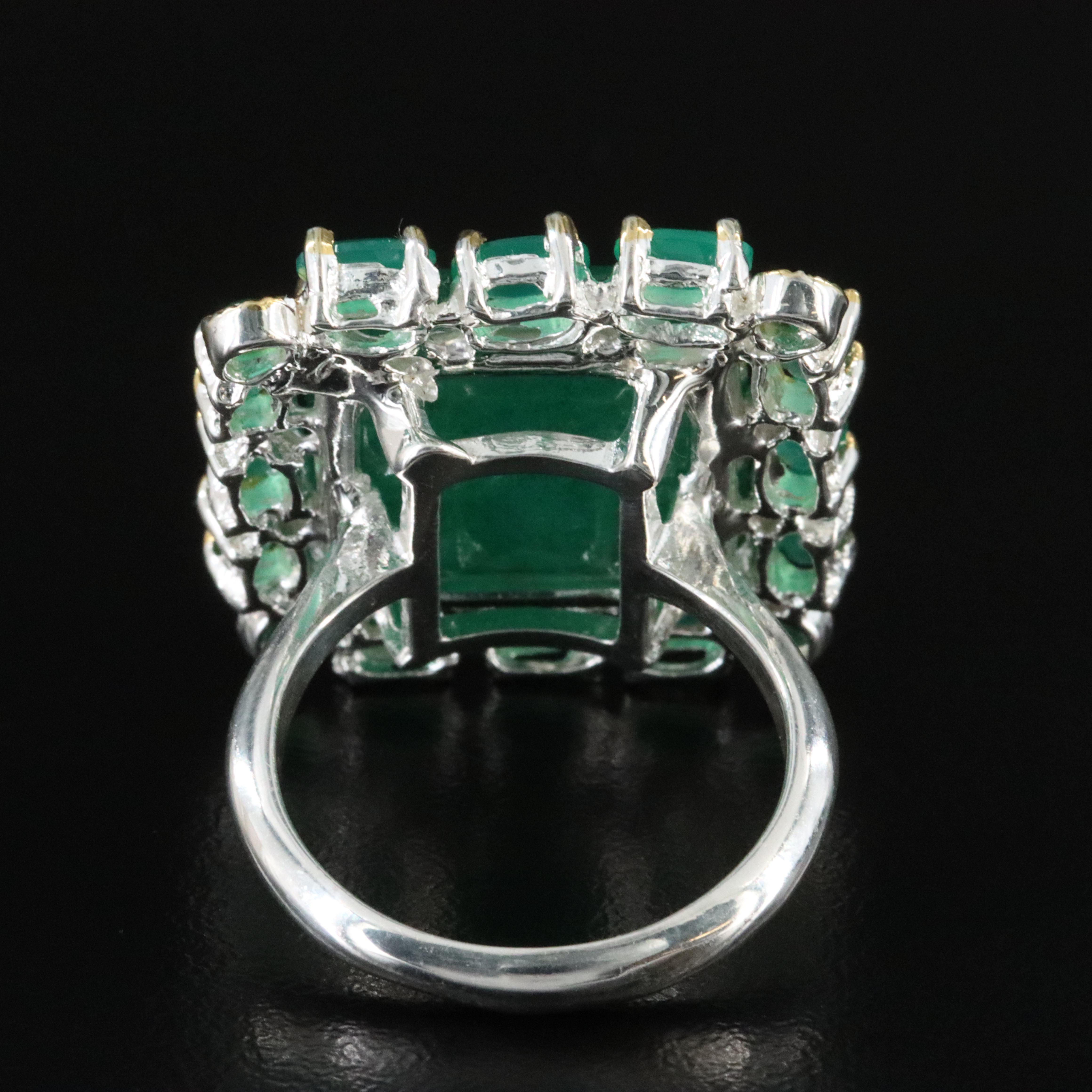 Sterling Beryl and Chalcedony Ring