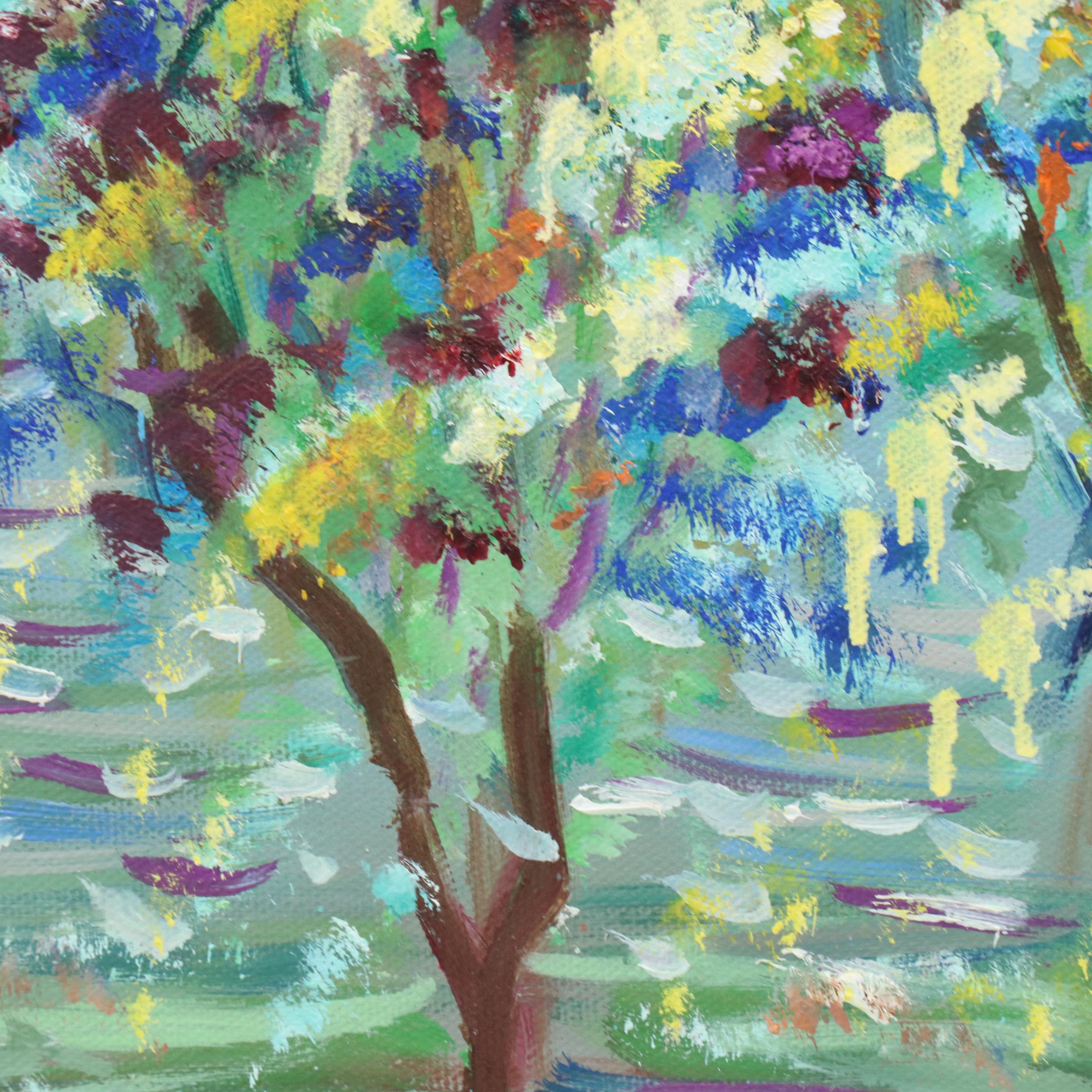 Janice Guttman Impressionistic Style Landscape Acrylic Painting, 2002