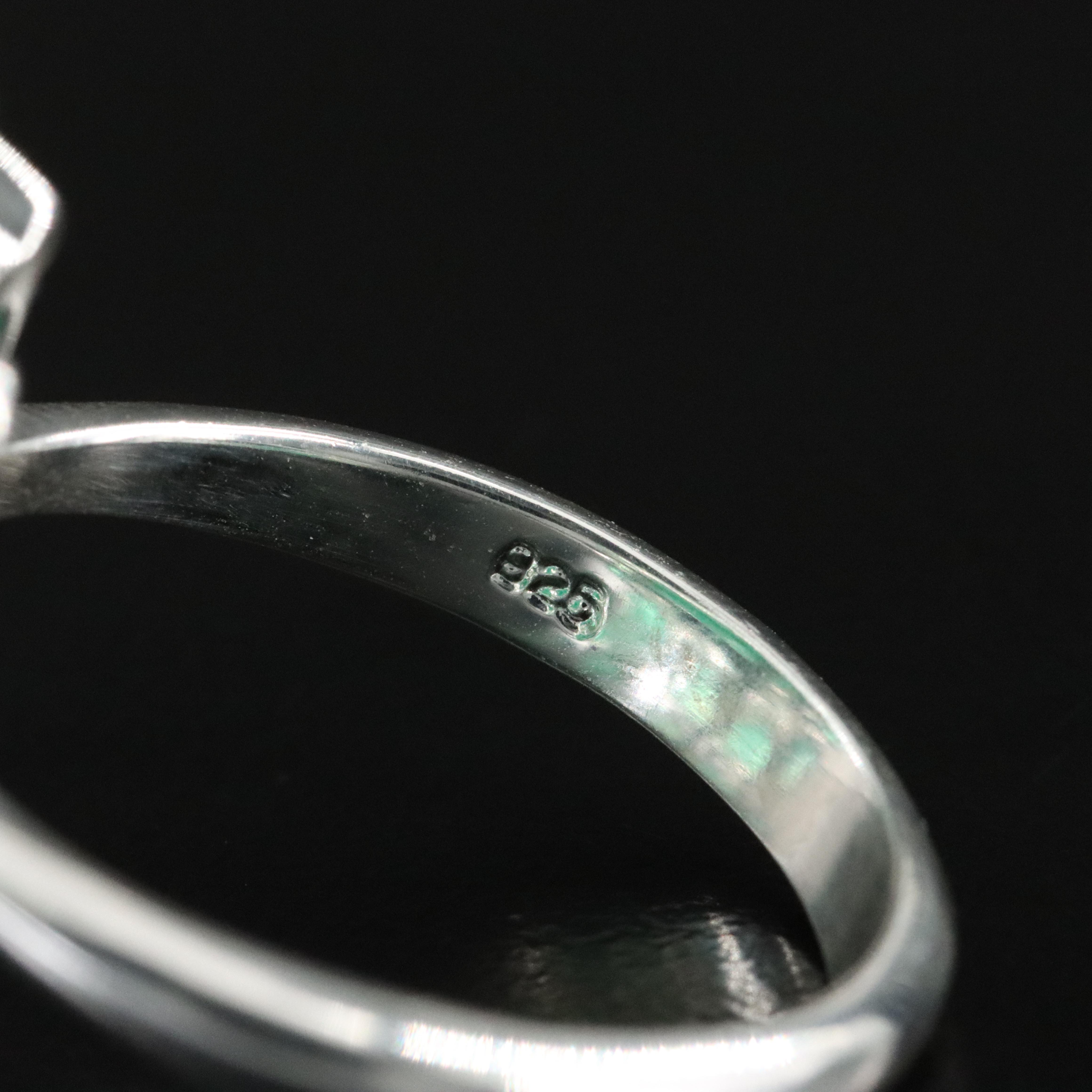 Sterling Beryl and Chalcedony Ring