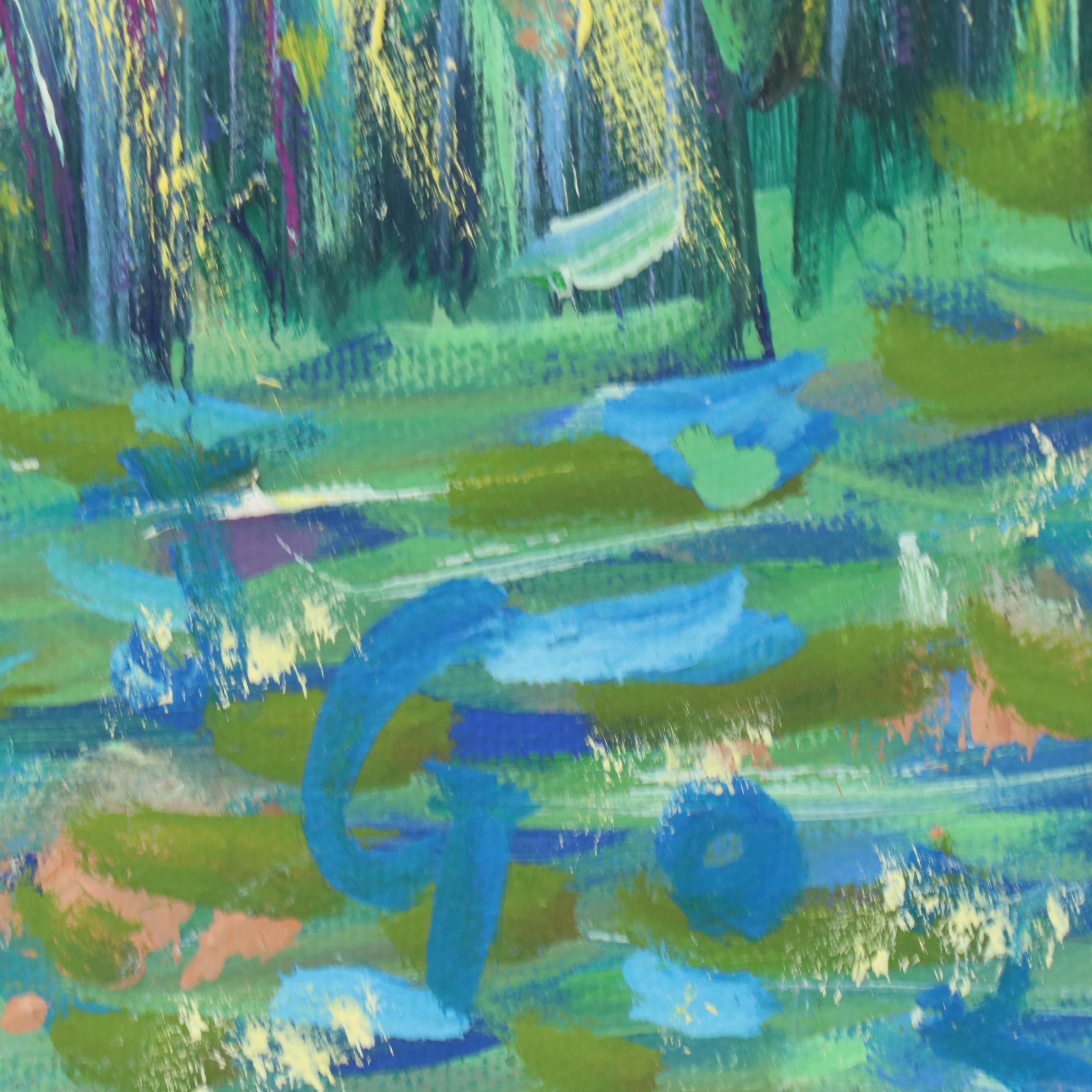 Janice Guttman Impressionistic Style Landscape Acrylic Painting, 2002