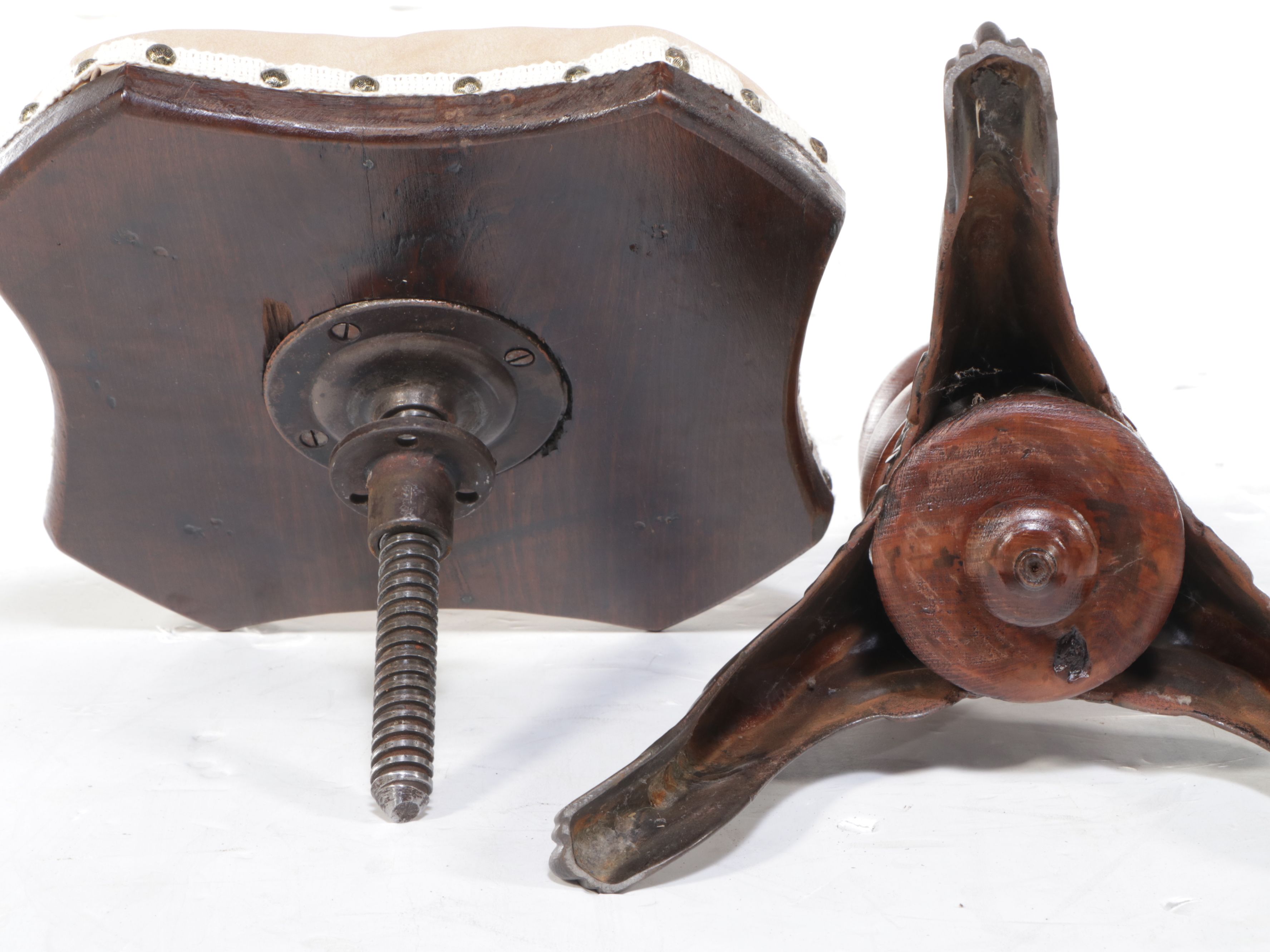 Victorian Mahogany Adjustable Piano Stool