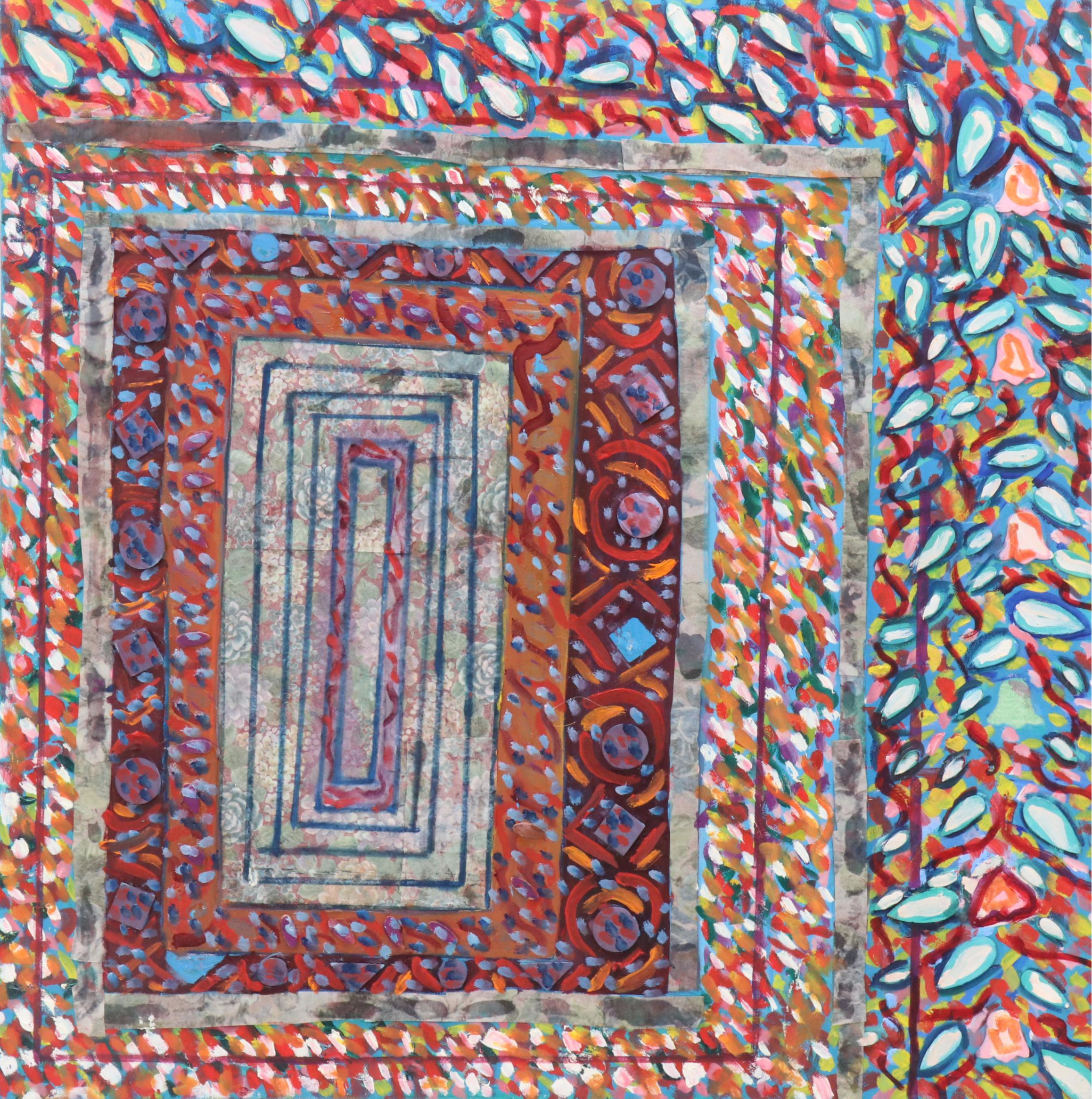 Janice Guttman Abstract Mixed Media Painting, 2001