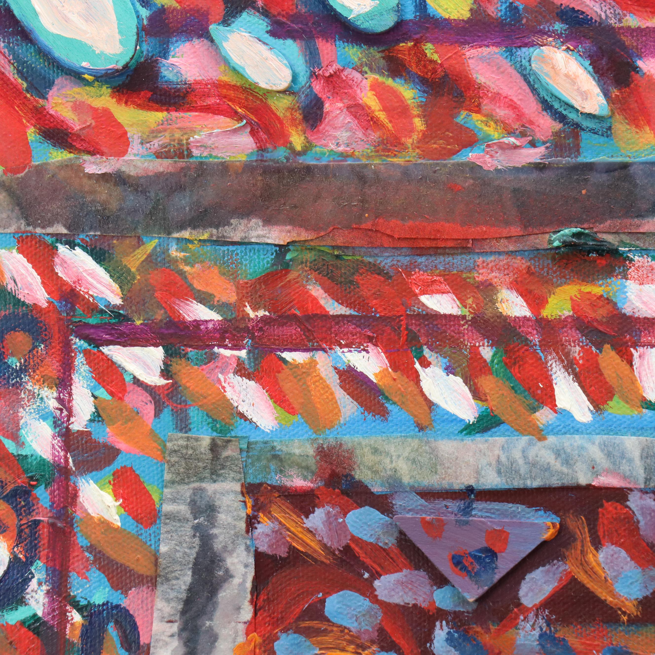 Janice Guttman Abstract Mixed Media Painting, 2001