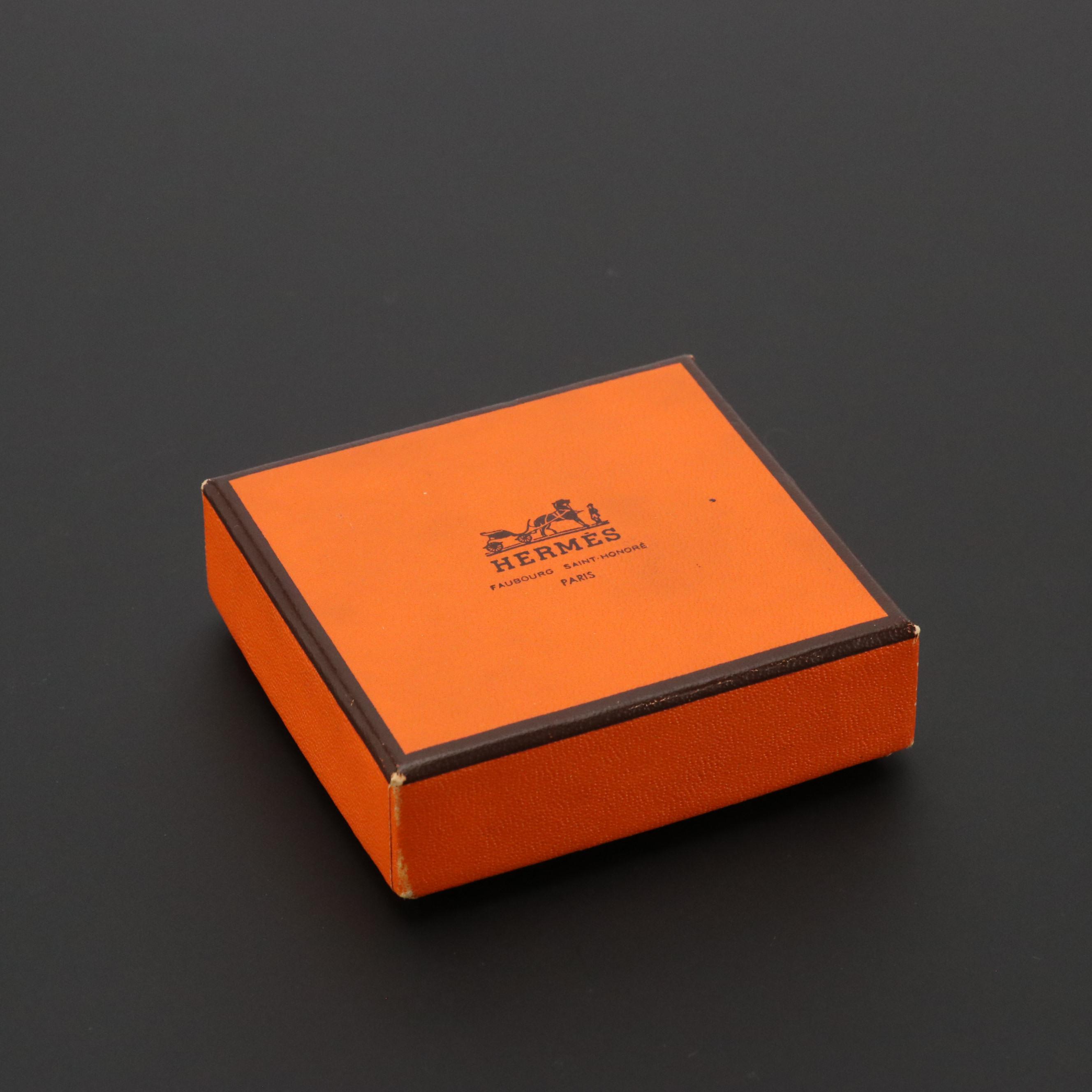 Hermès Double Tour Jumbo Hook Wrap Bracelet in Blue/Grey Leather, With Box