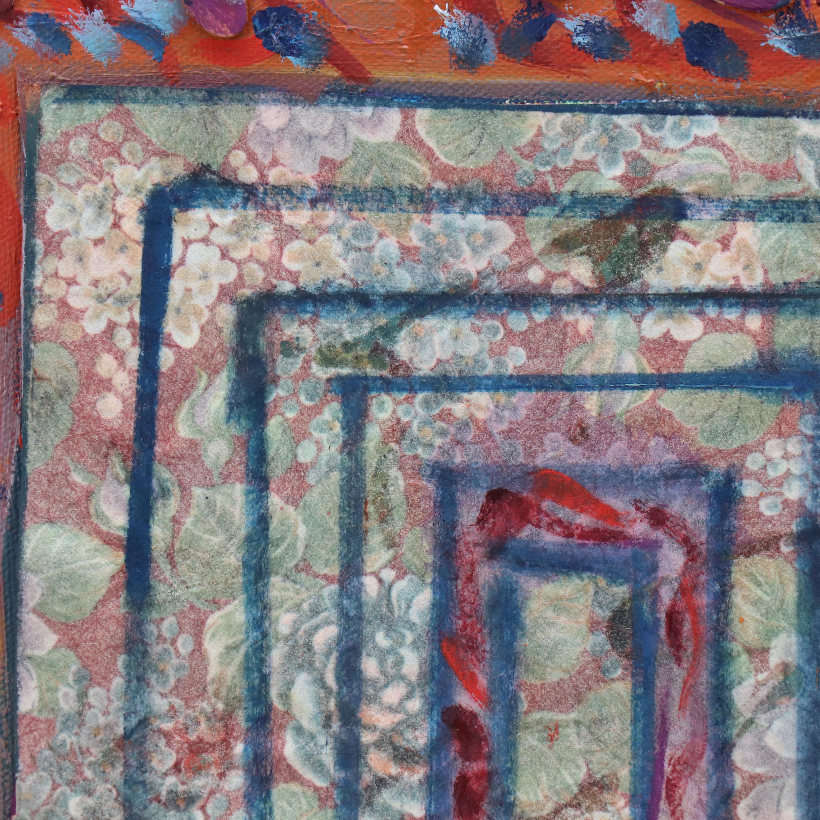 Janice Guttman Abstract Mixed Media Painting, 2001