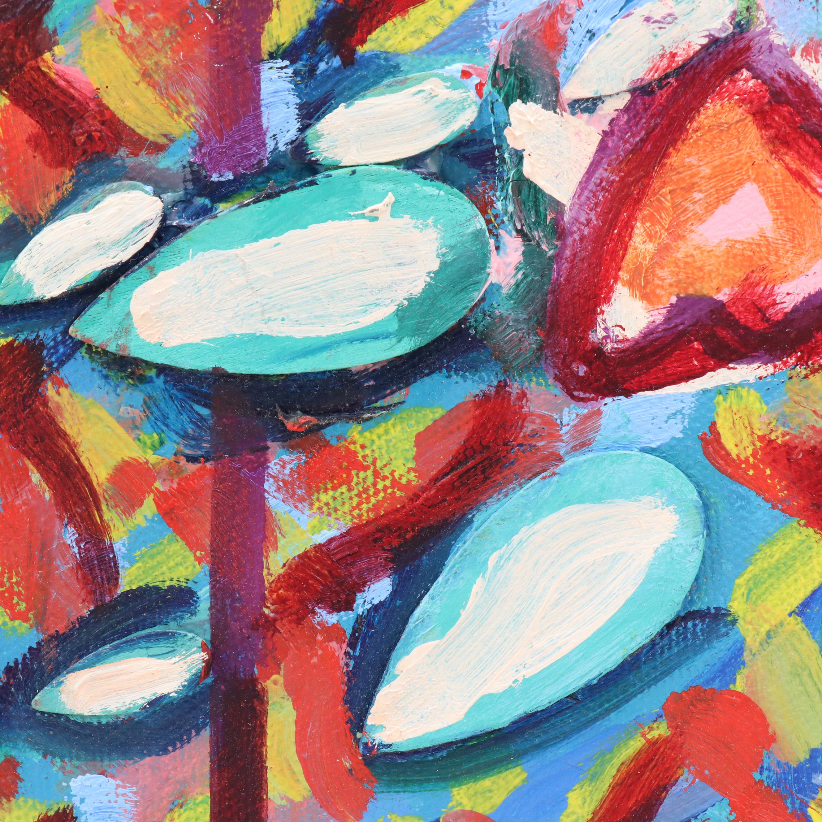 Janice Guttman Abstract Mixed Media Painting, 2001