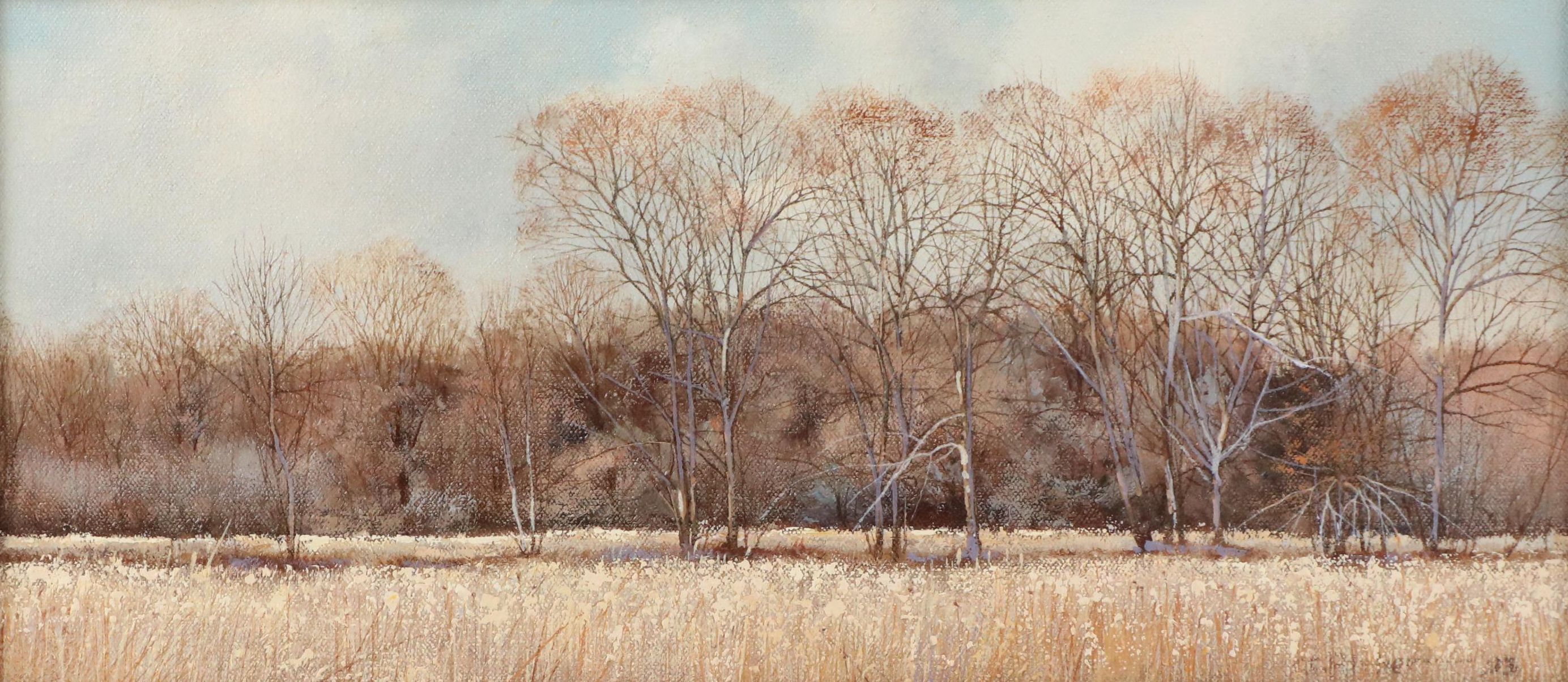 Charles Pitcher Oil Landscape Painting "Golden Rod," 1973