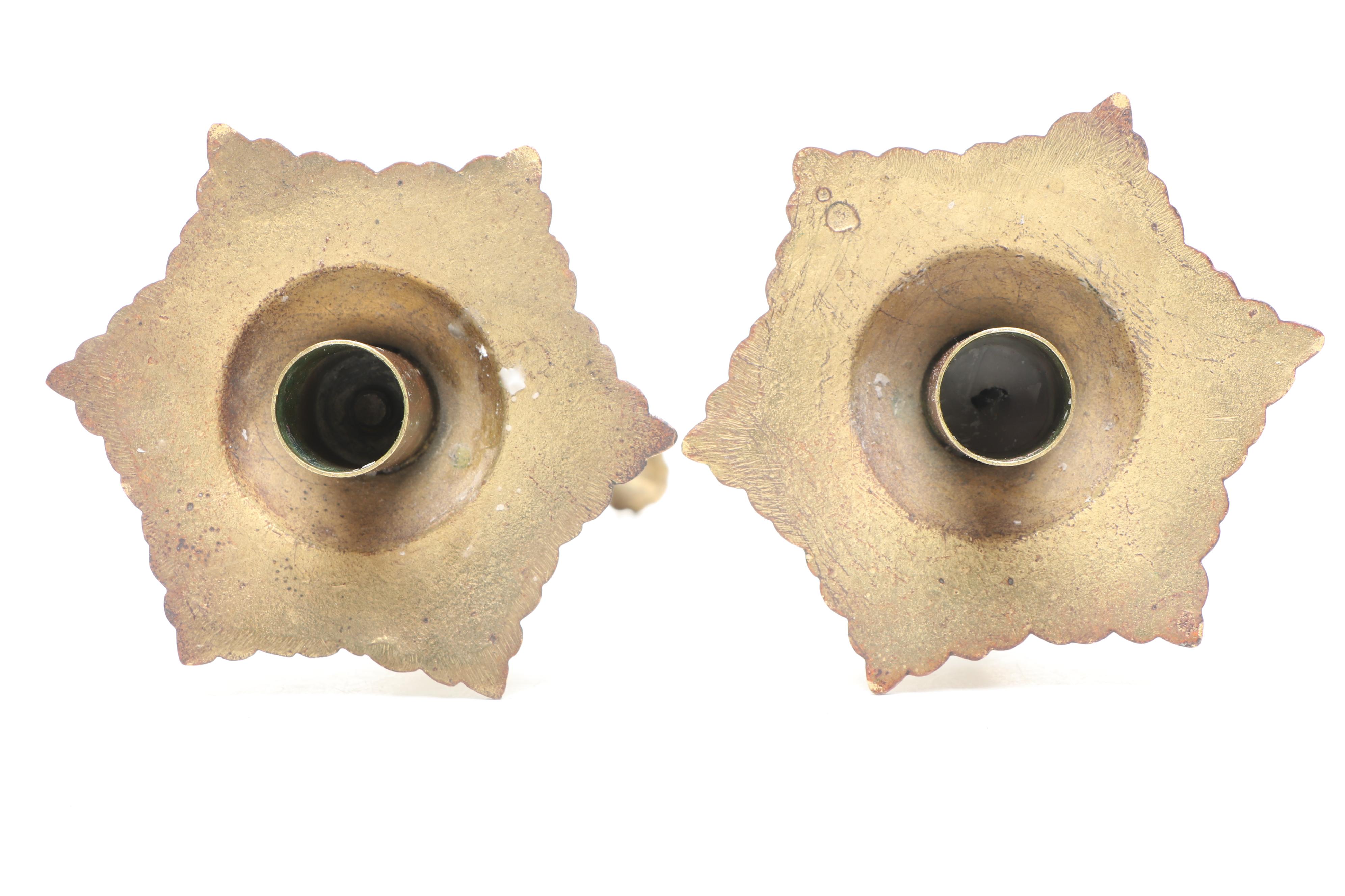 Pair of Brass Altar Candlesticks