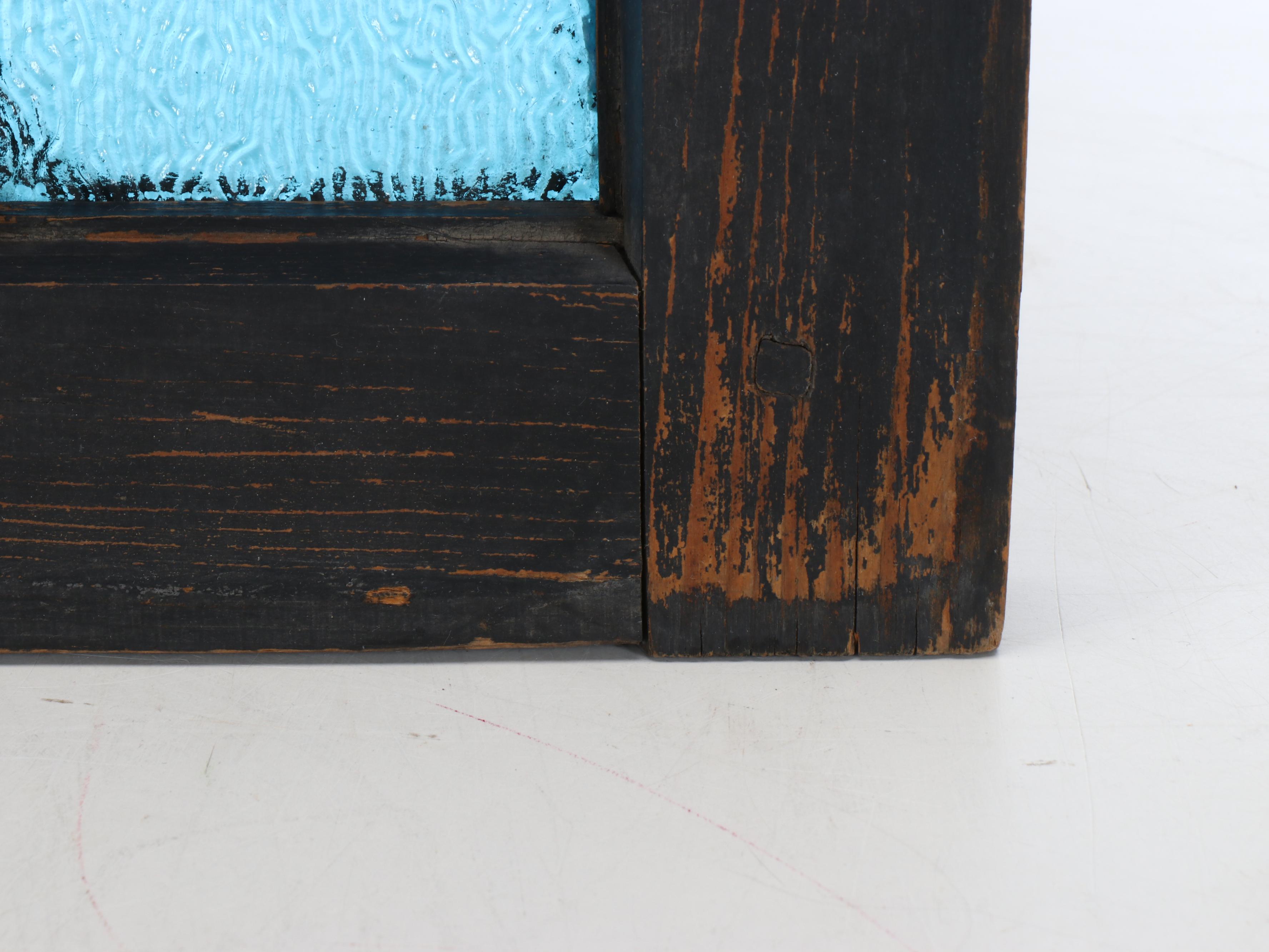 Framed Stained Glass Window, Early to Mid-20th Century