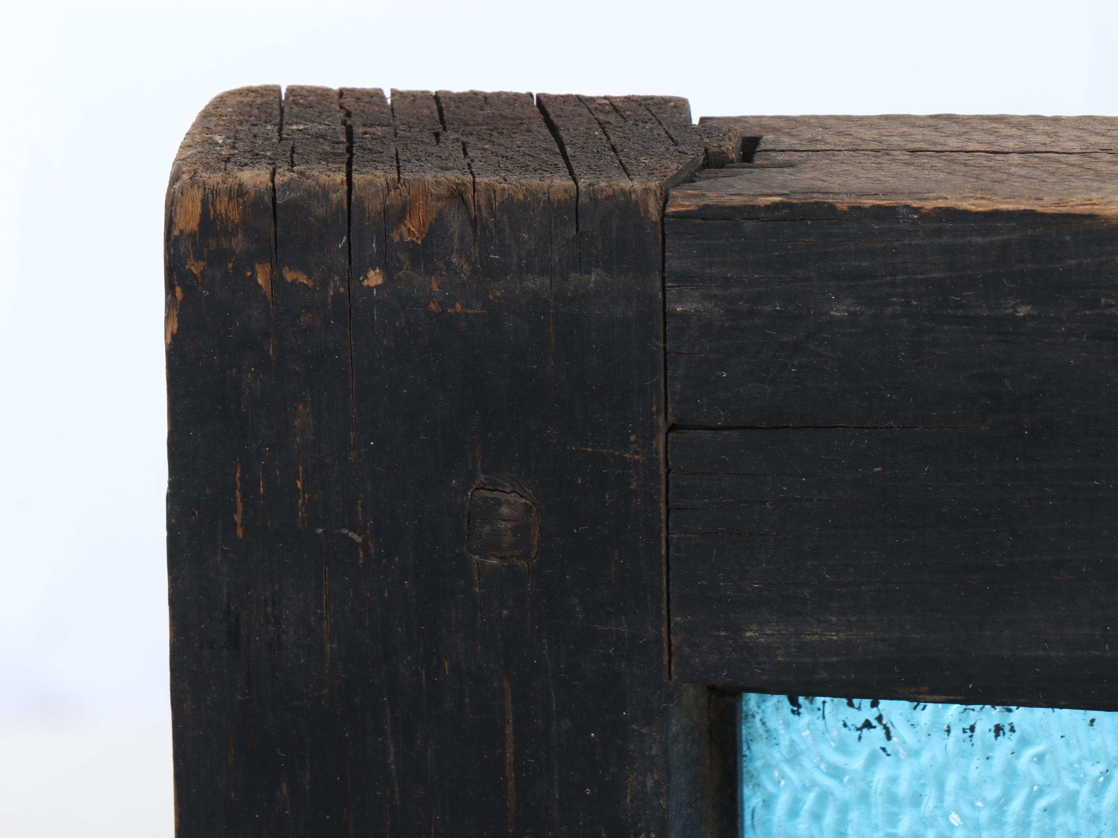 Framed Stained Glass Window, Early to Mid-20th Century