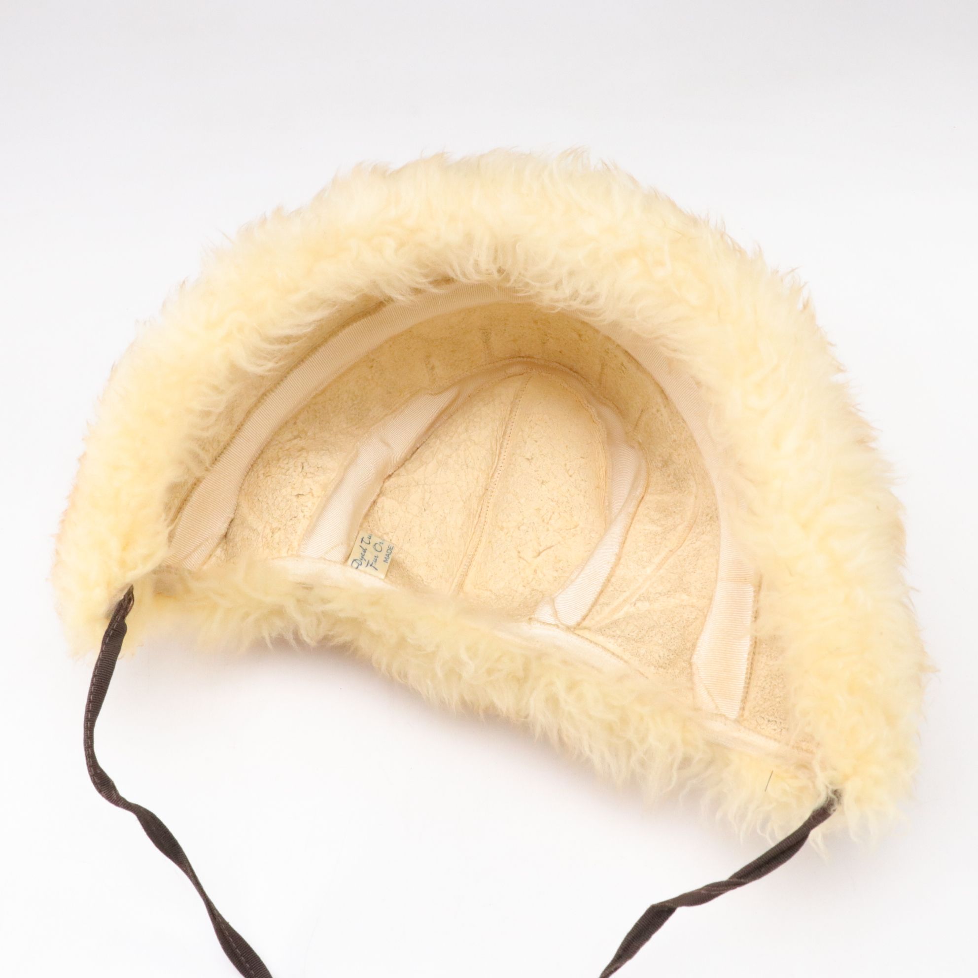 Dyed Tuscan Lamb Fur Hat with Pom Poms, Faux Fur Cloche and Ivory Beret