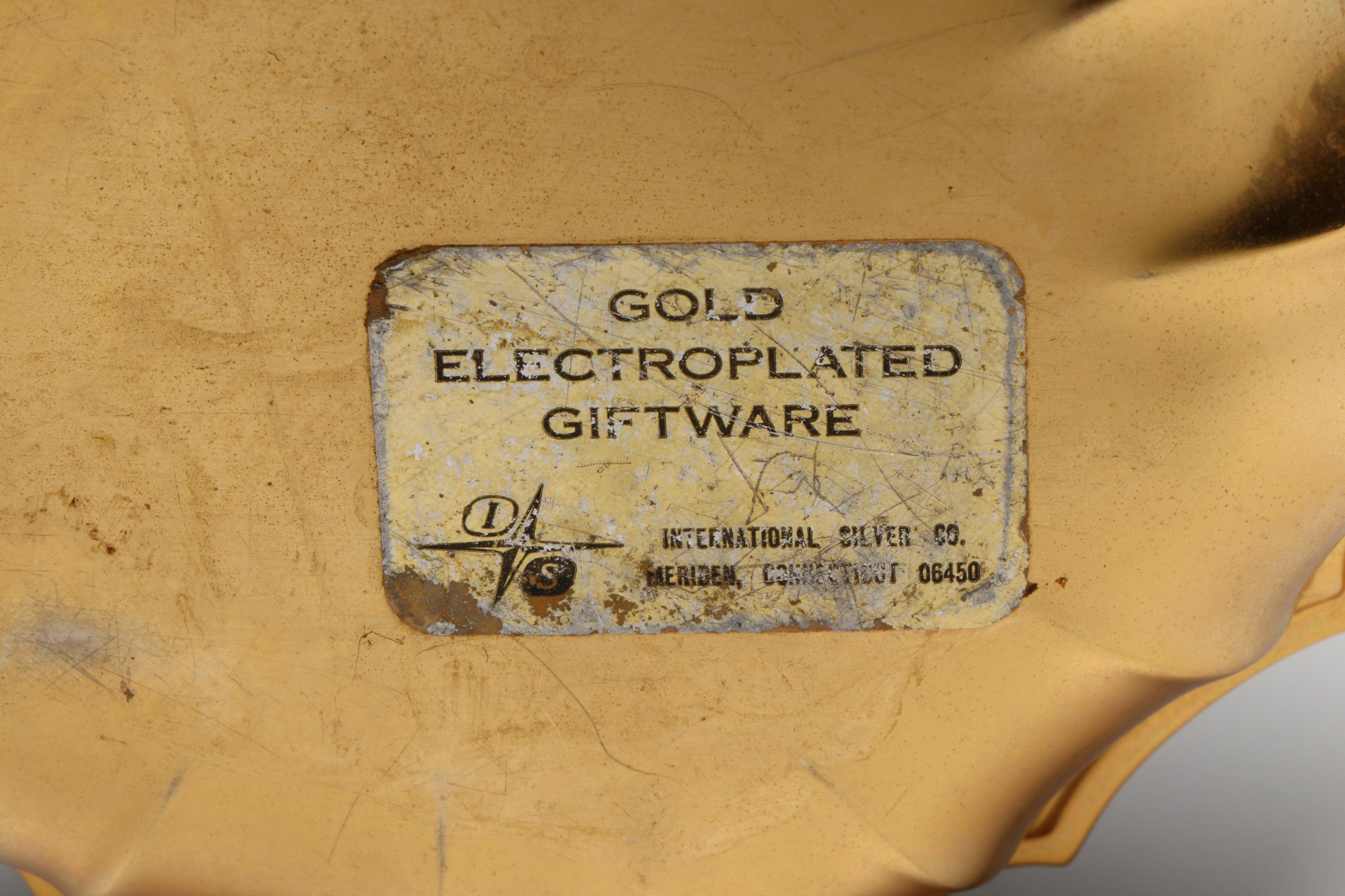 Tiara Glass Basket Vase, Italian Gilt Stag and Other Art Glass