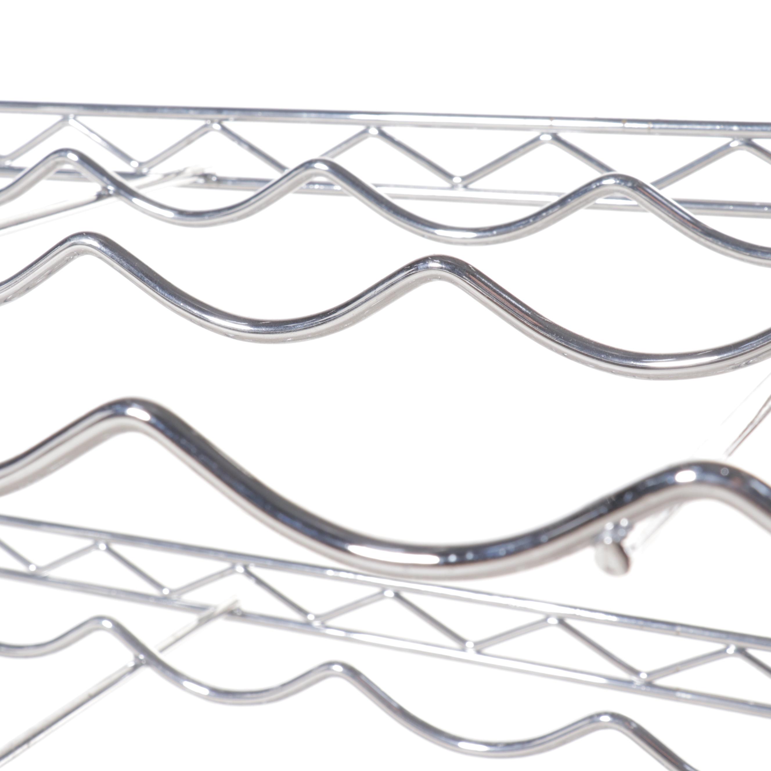 Contemporary Chrome Wine Rack