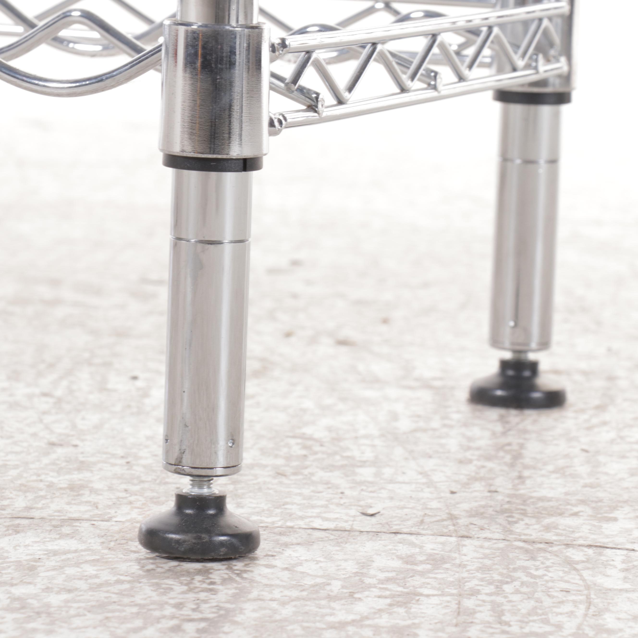 Contemporary Chrome Wine Rack