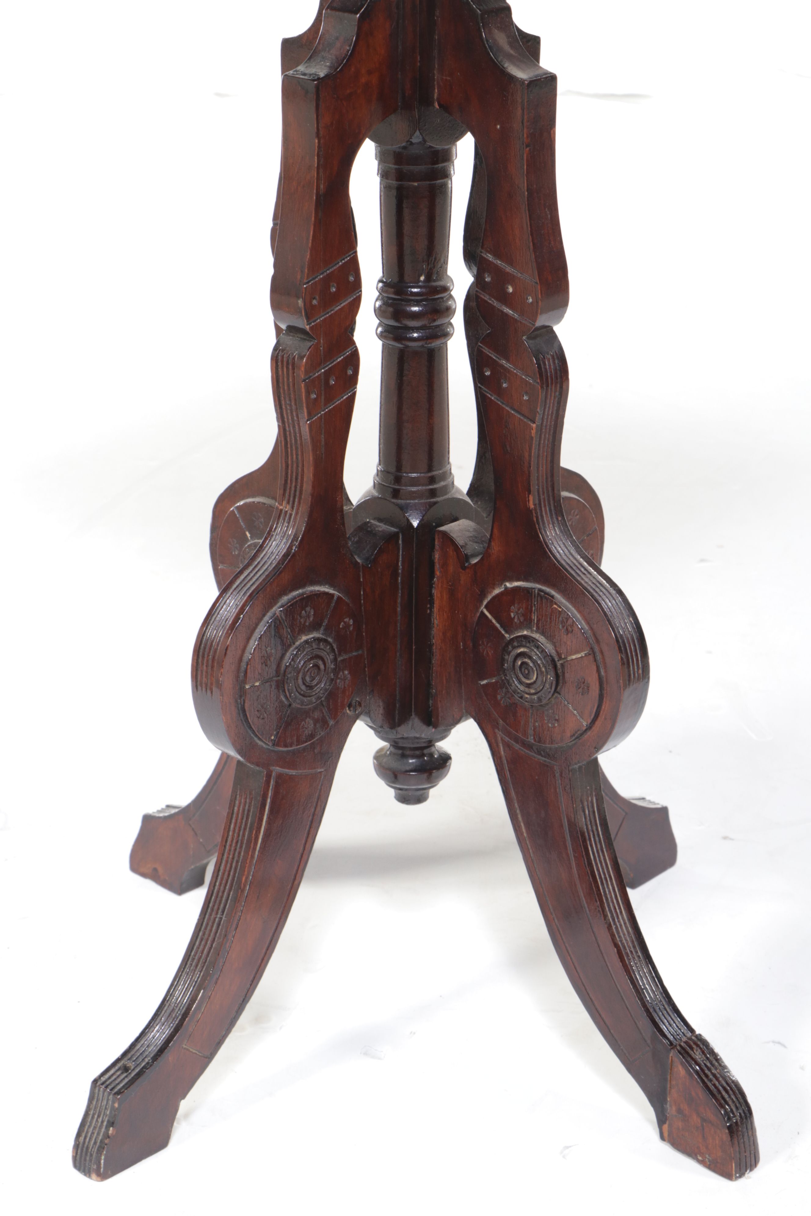 Eastlake Mahogany Finish Side Table