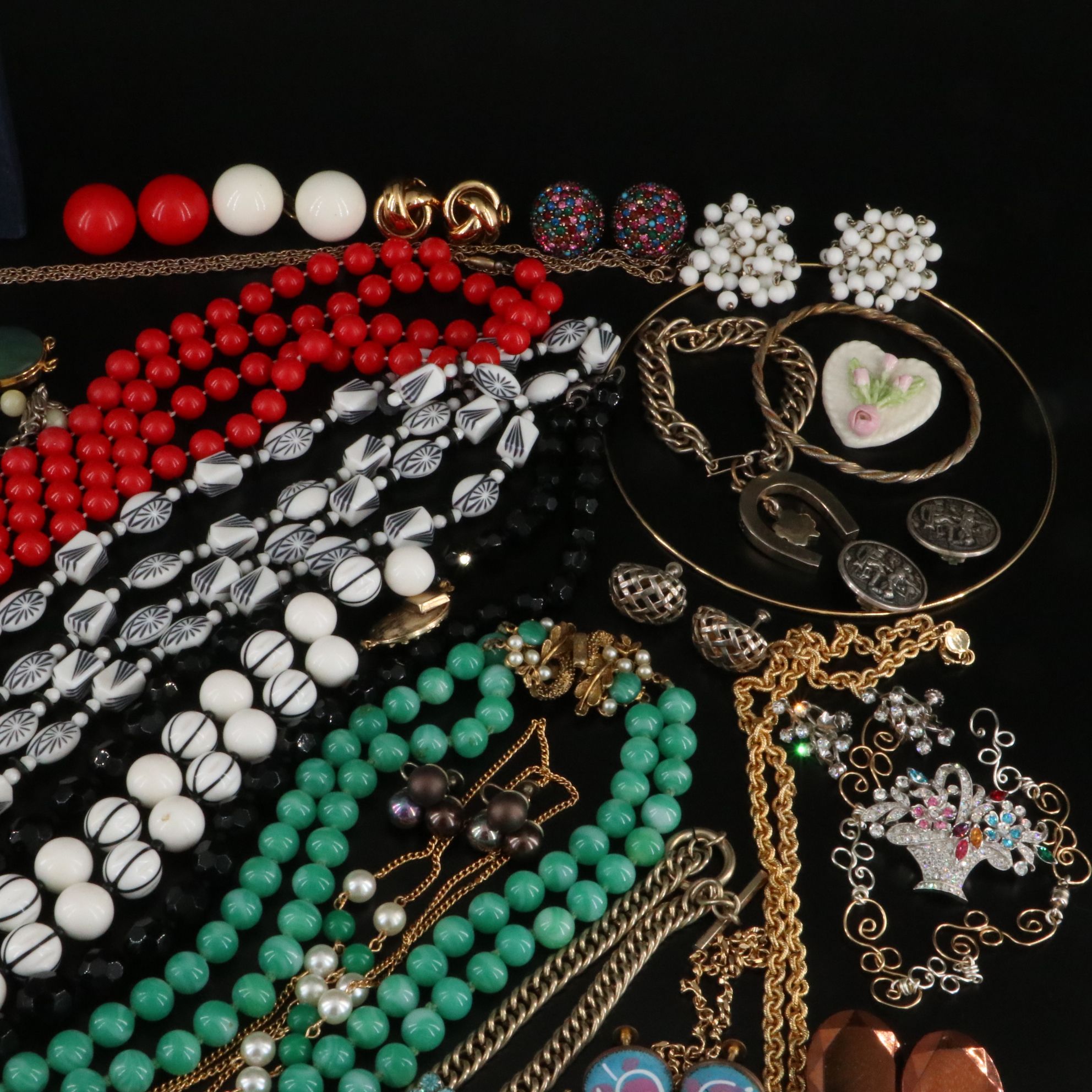 Vendome, Sterling and Nephrite Featured in Costume Jewelry Collection