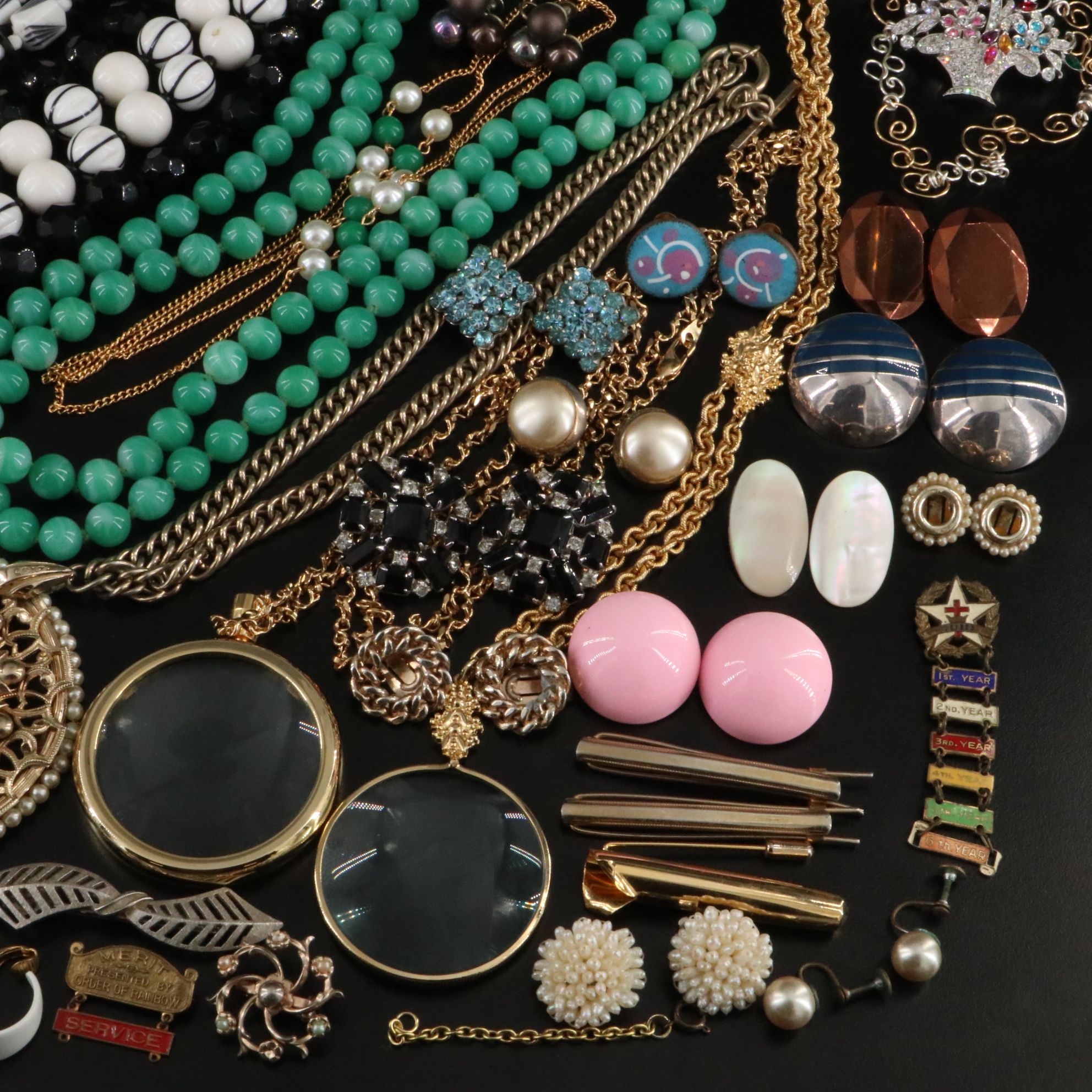 Vendome, Sterling and Nephrite Featured in Costume Jewelry Collection