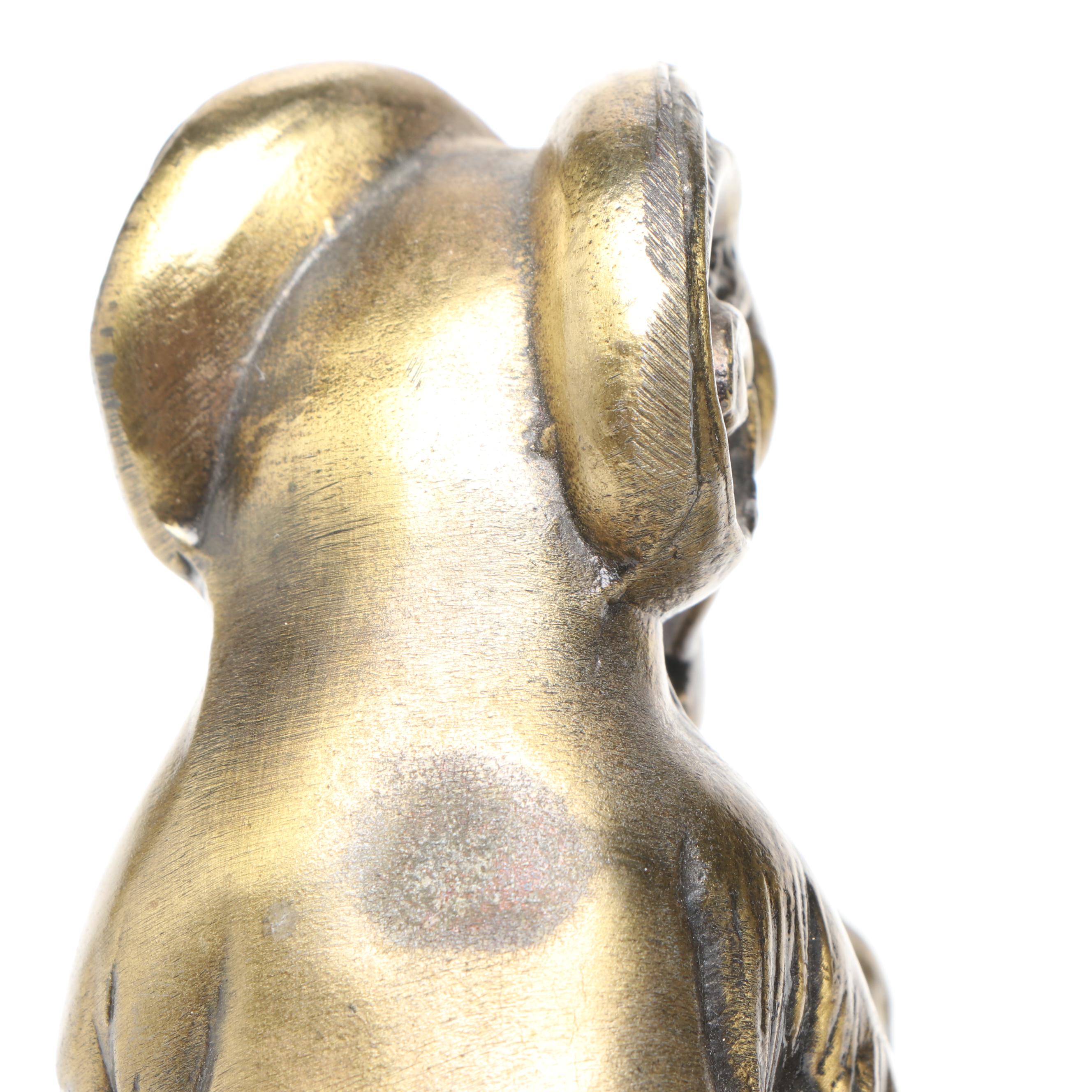 Cast Brass Horned Ram Bookends, Late 20th Century