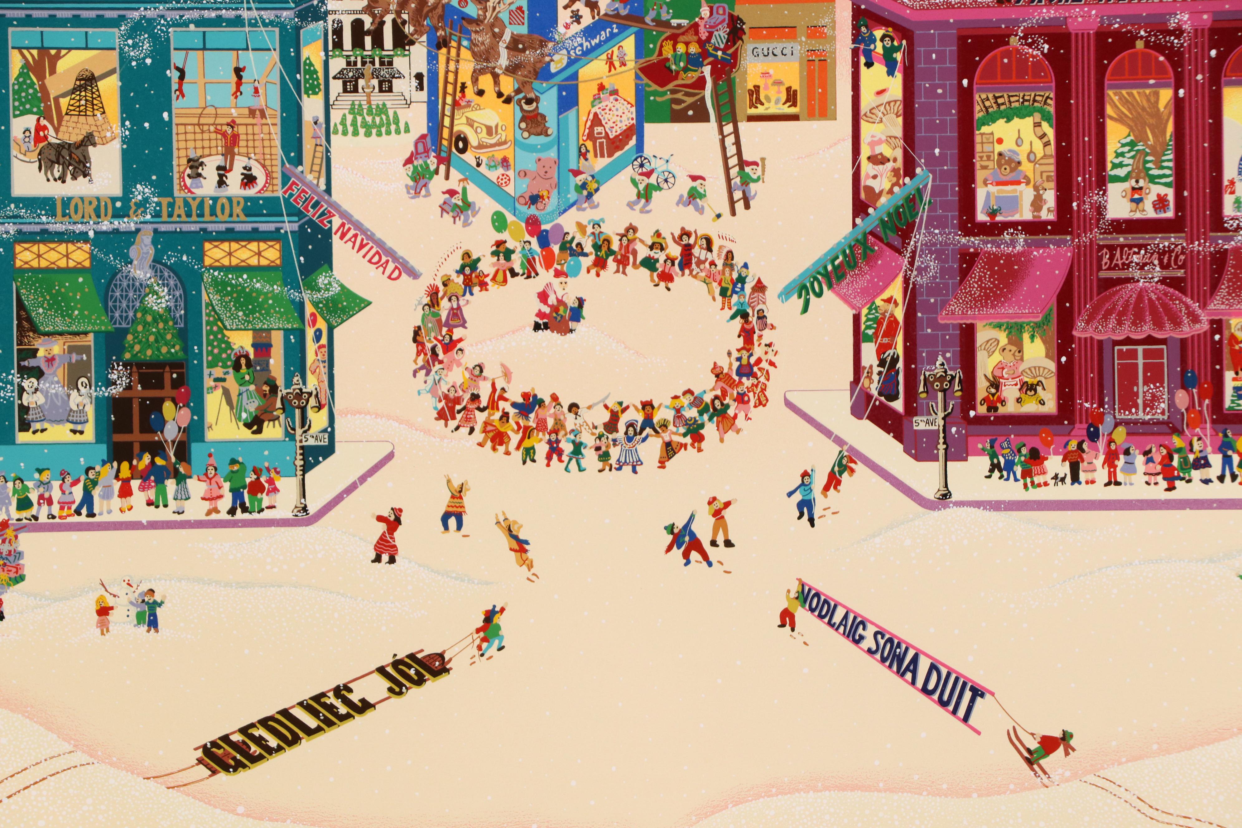 Melanie Taylor Kent Serigraph "December on 5th Avenue," 1983