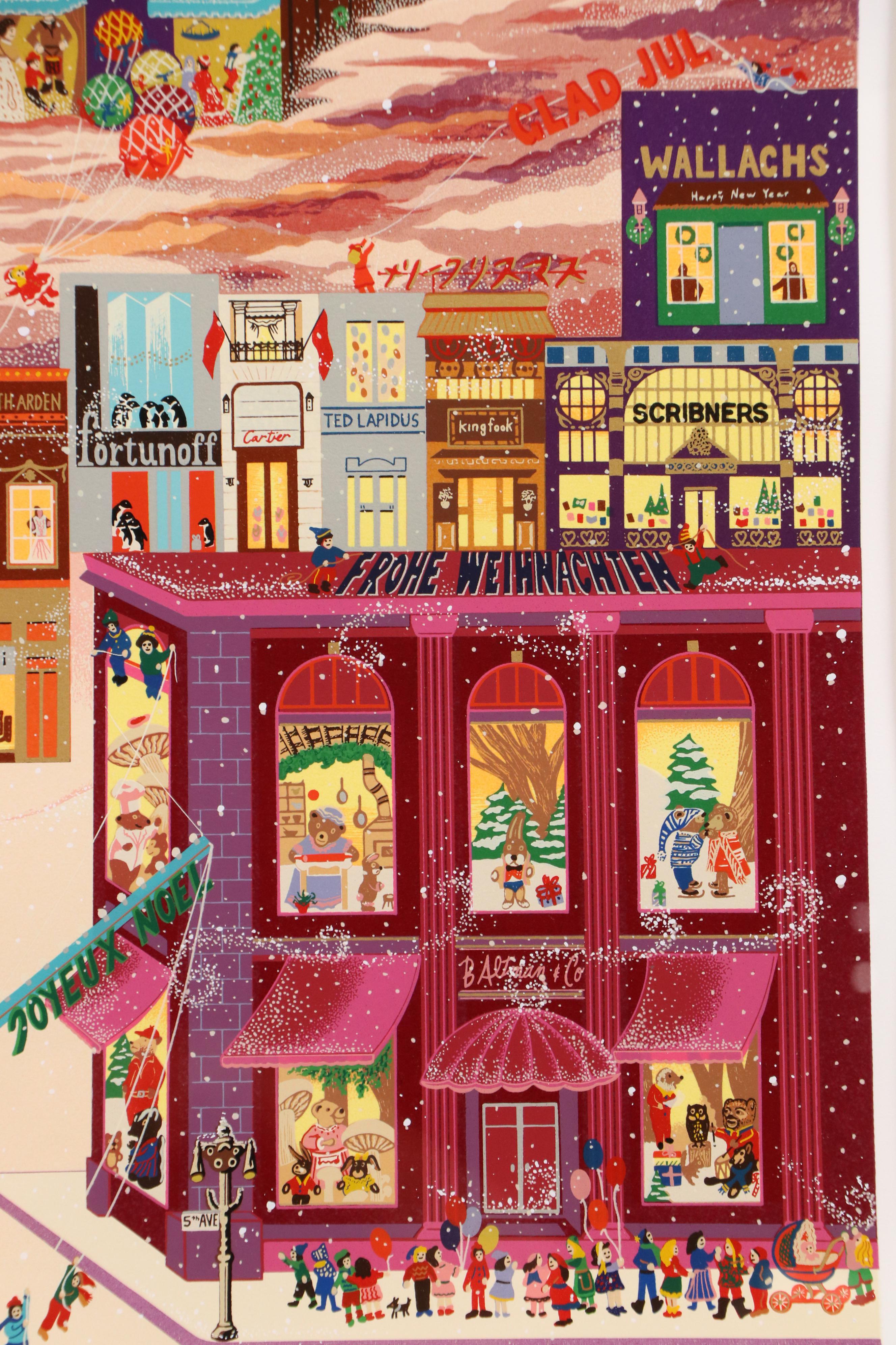 Melanie Taylor Kent Serigraph "December on 5th Avenue," 1983